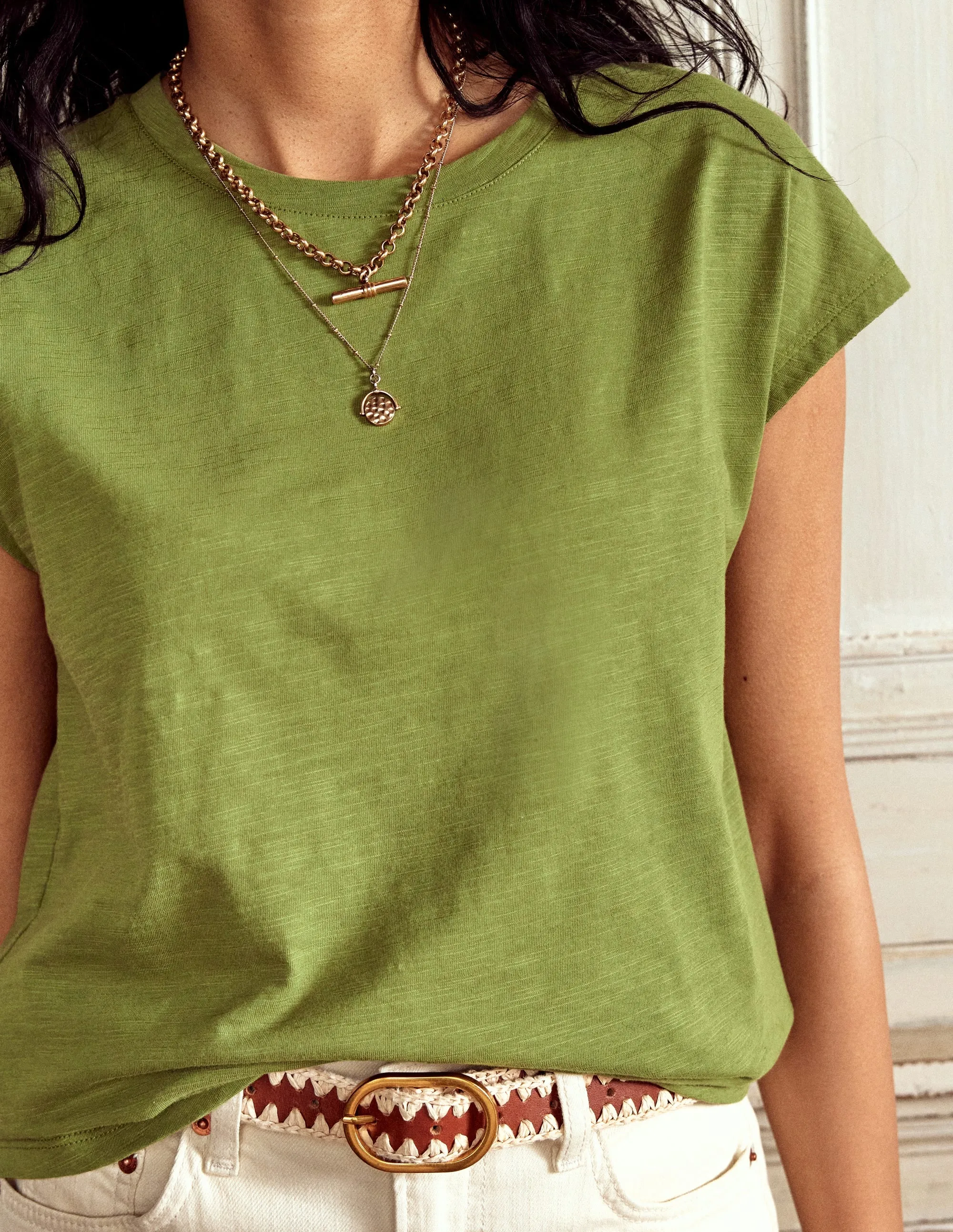 Louisa Slub T-Shirt T1831-Deep Olive