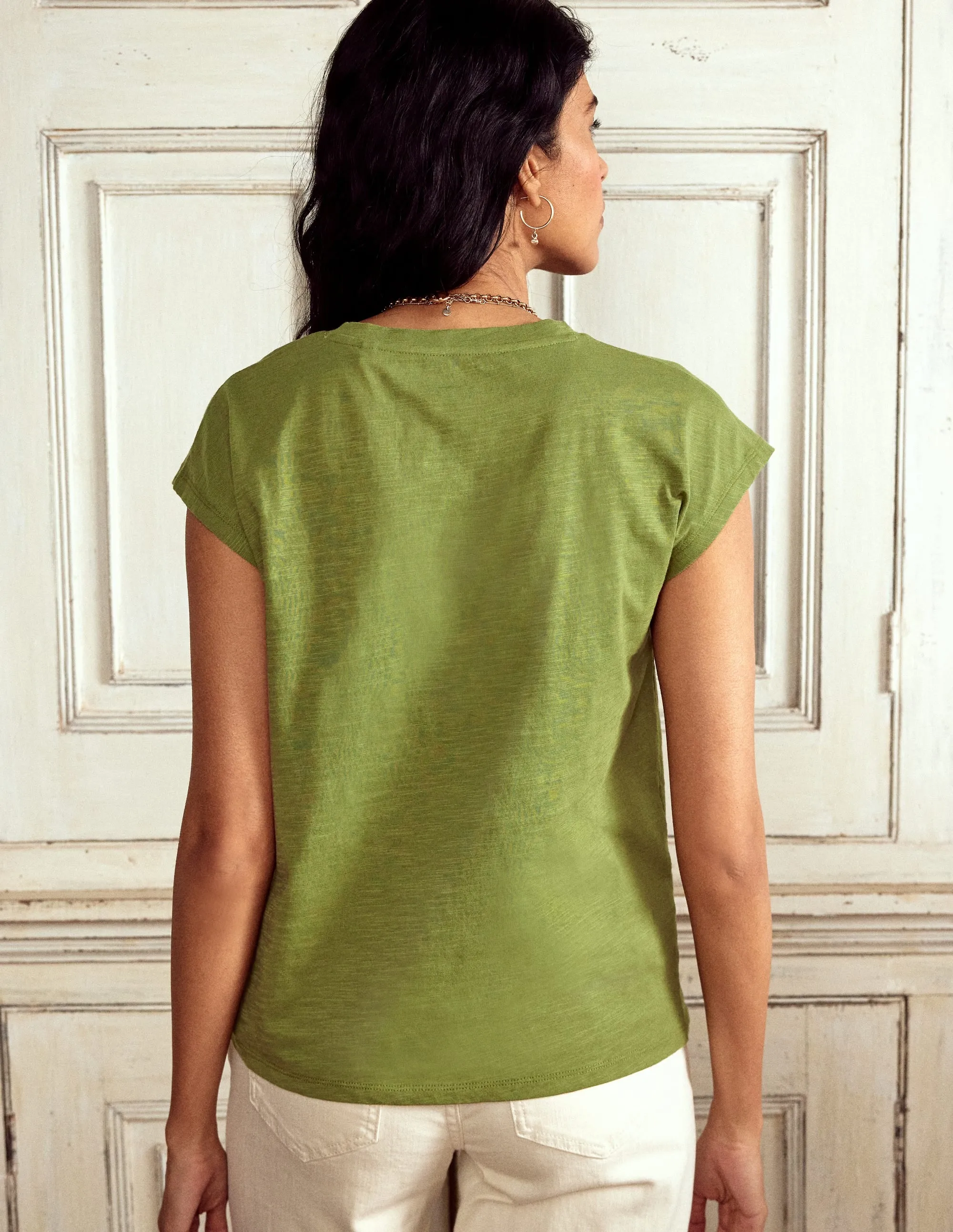 Louisa Slub T-Shirt T1831-Deep Olive