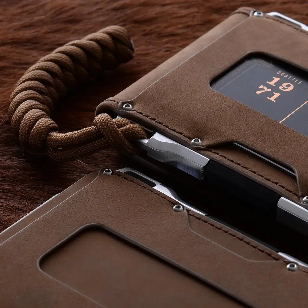 M1 Maverick Tactical Wallet | Single Pocket Rawhide
