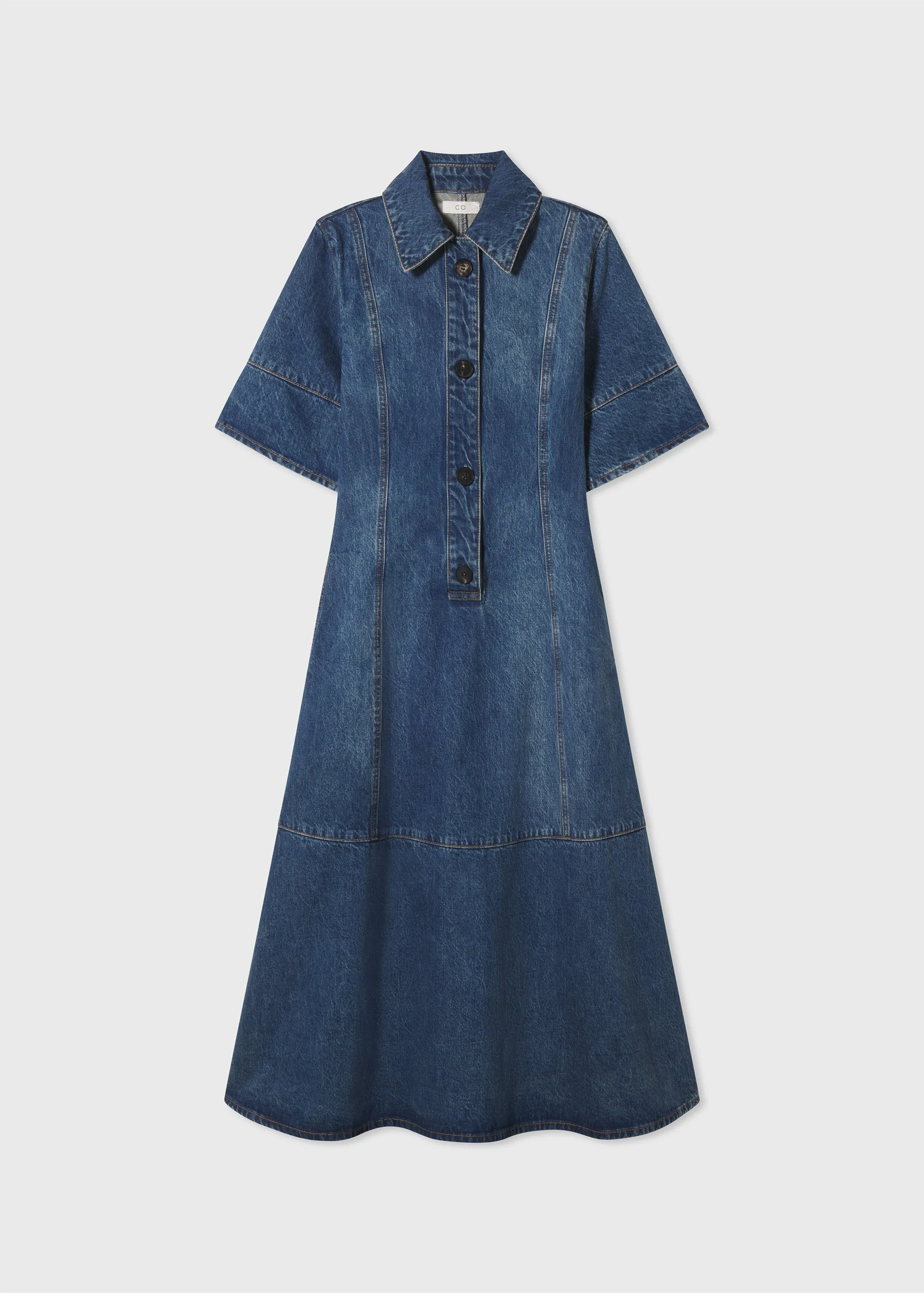 Midi Denim Dress  - Indigo