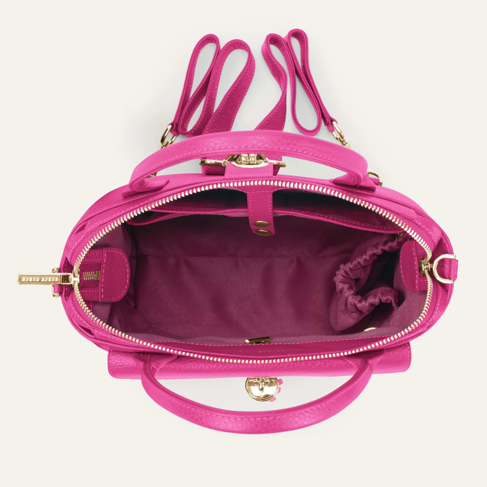 Mini P Backpack | Pink Kiss with Gold hardware