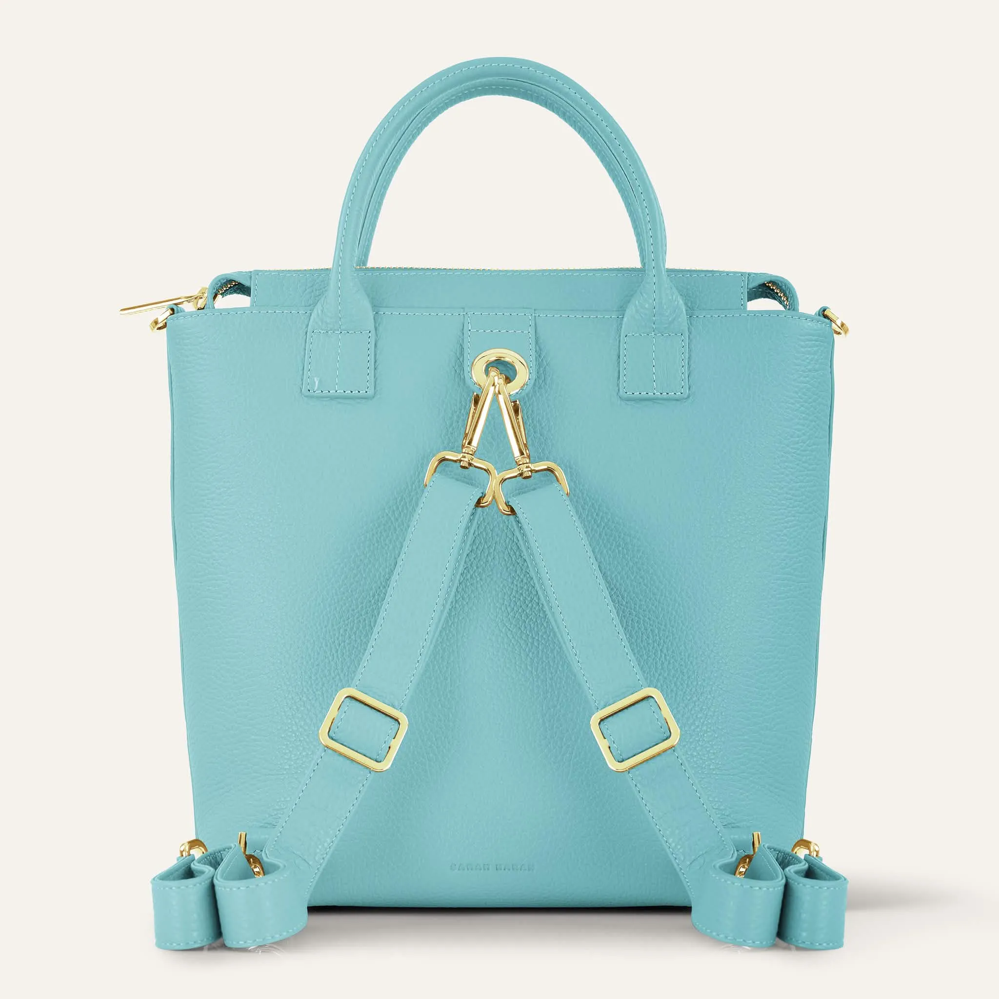 Mini P Backpack | Tiffany Mint with Gold hardware
