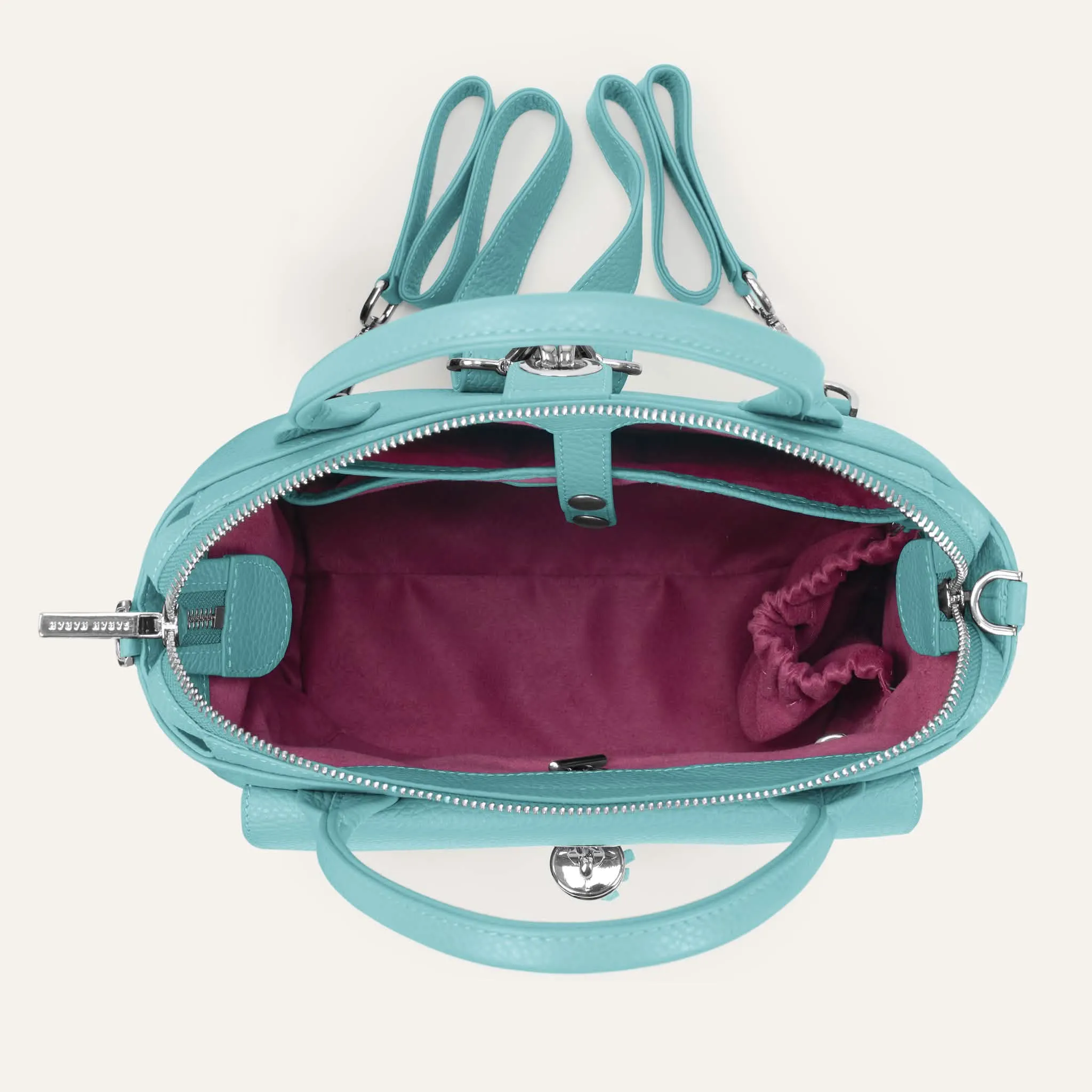Mini P Backpack | Tiffany Mint with Silver hardware