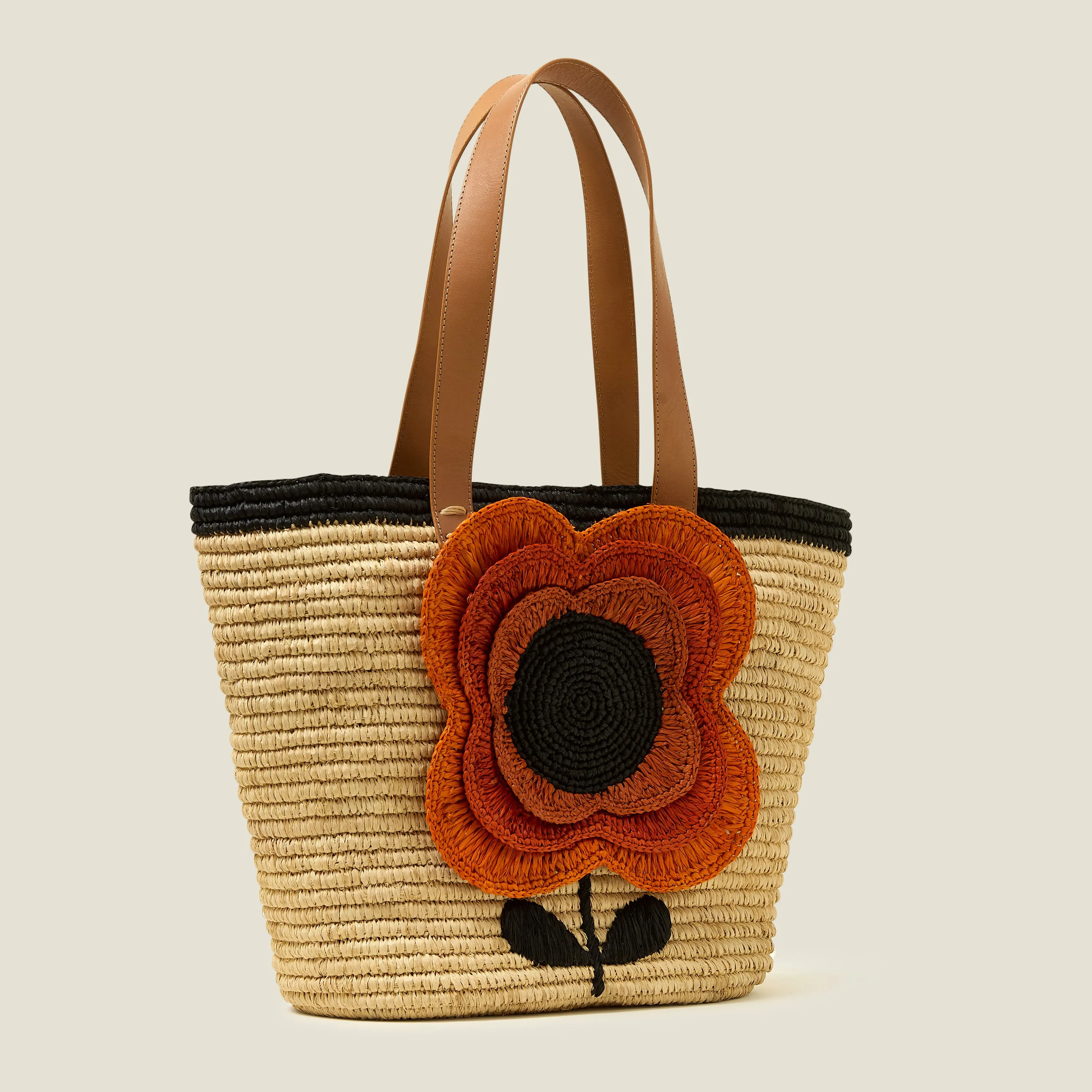 Monday Tote - 3D Flower Clementine
