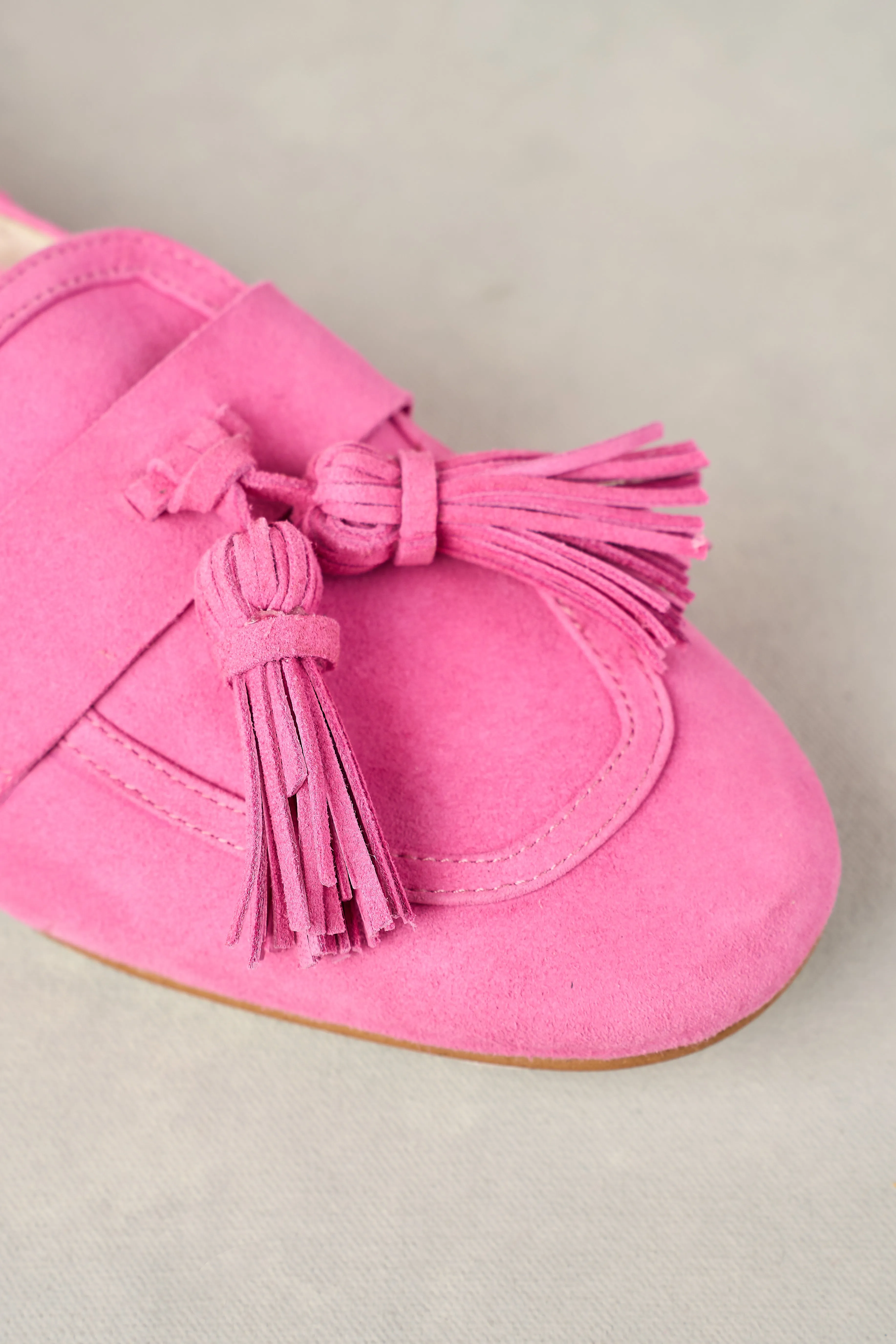 Monet Suede Tassel Loafer - Vivid Pink