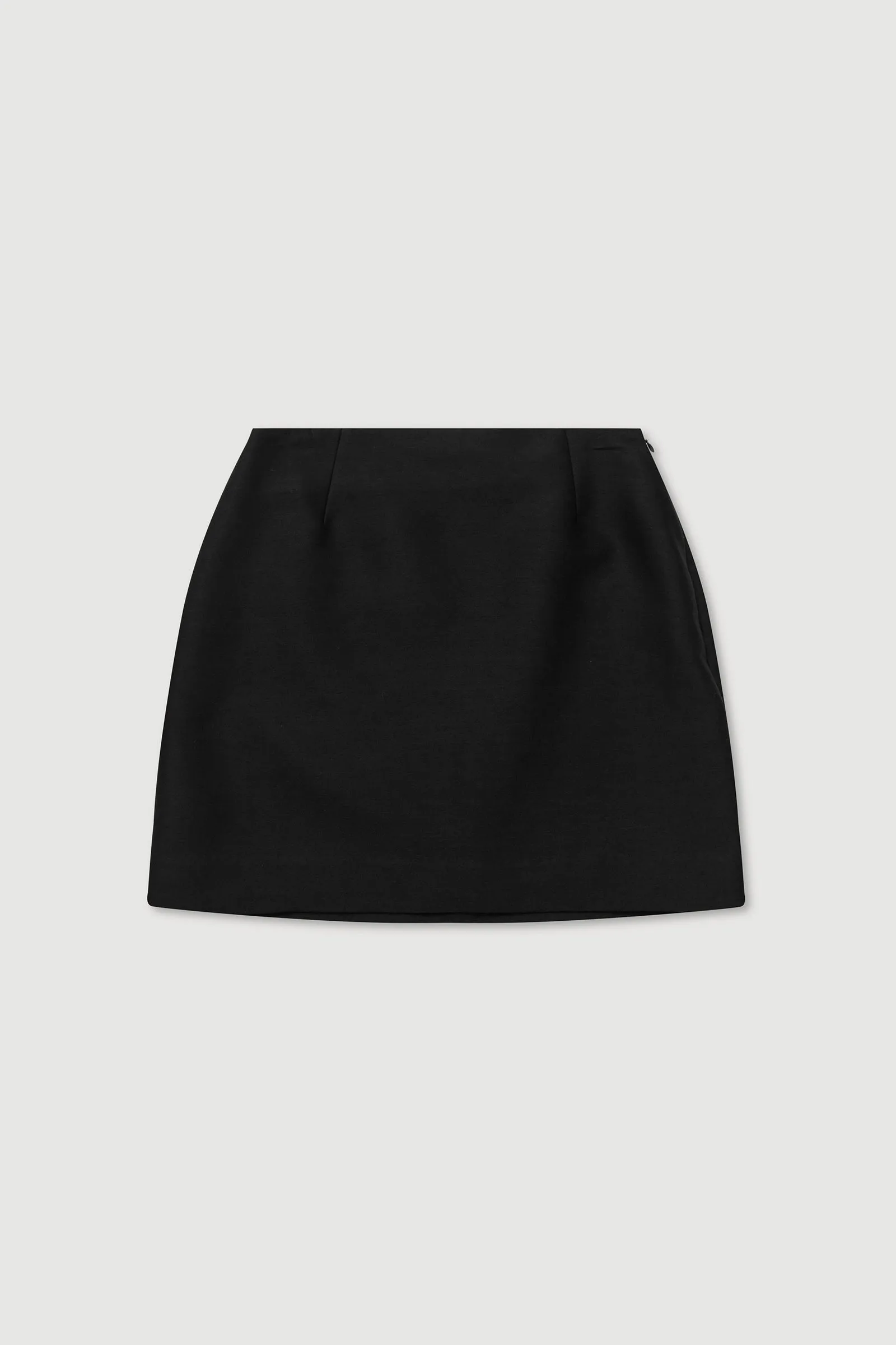 Moss Wool Silk Mini Skirt
