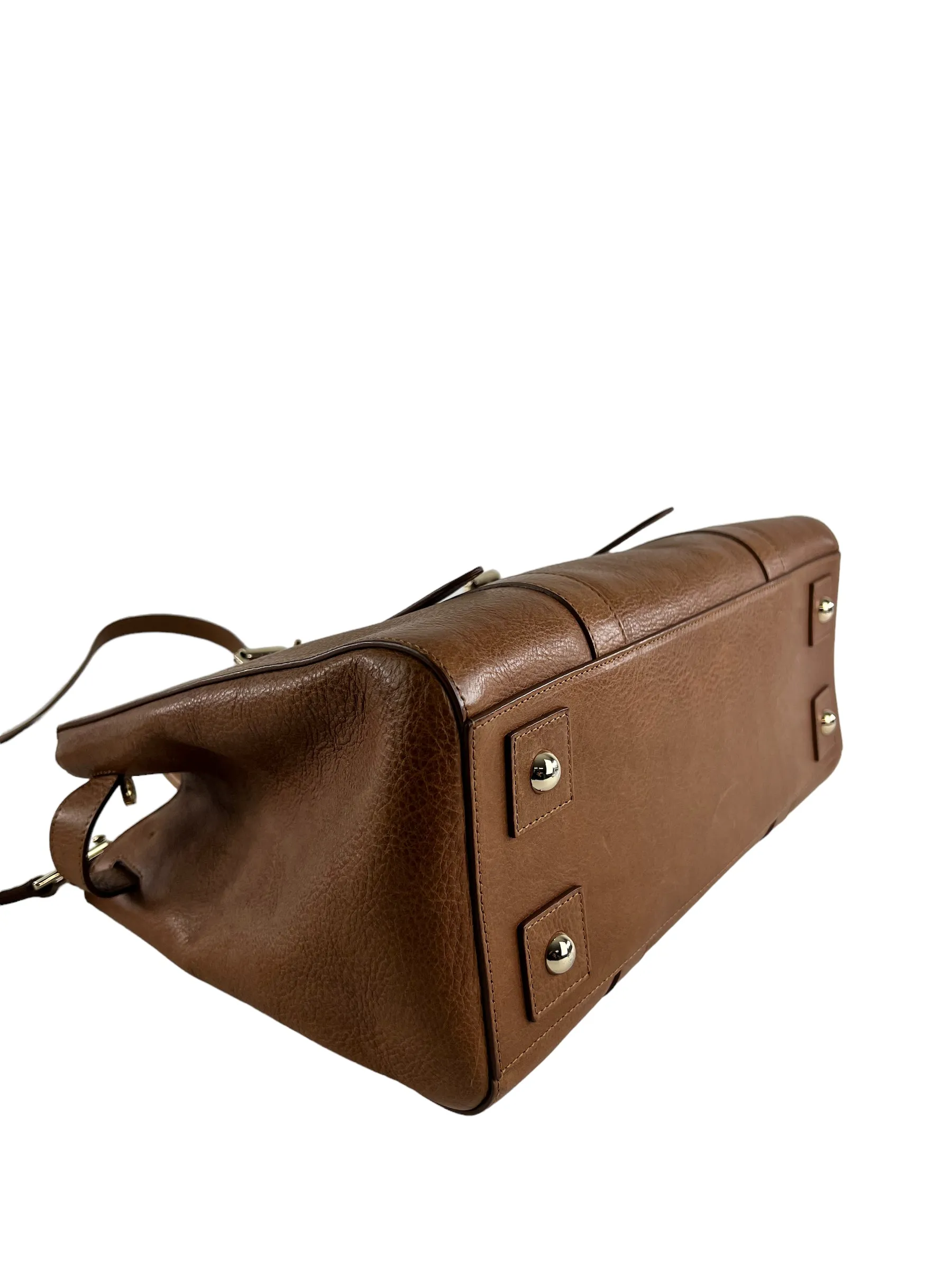 Mulberry Oak Leather Zip Top Bayswater