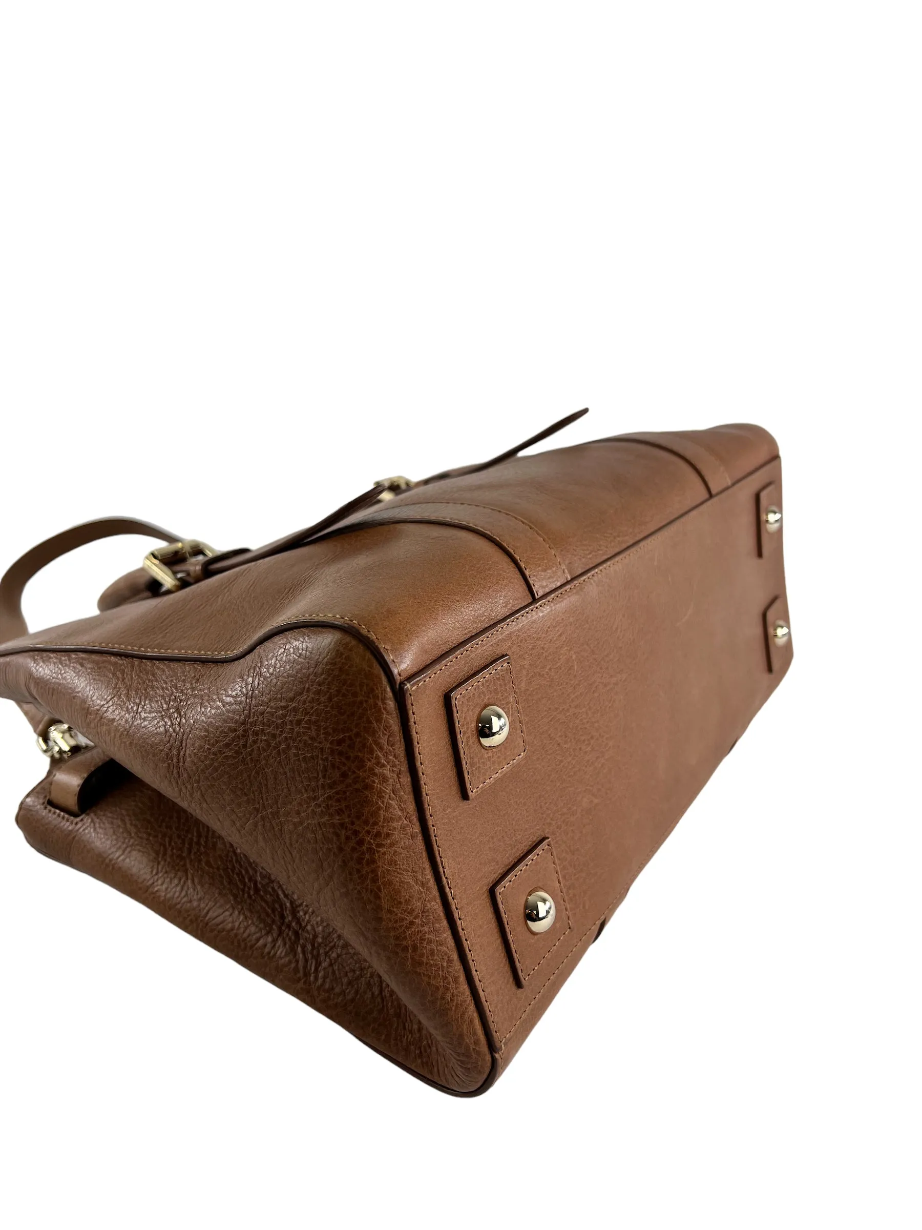 Mulberry Oak Leather Zip Top Bayswater