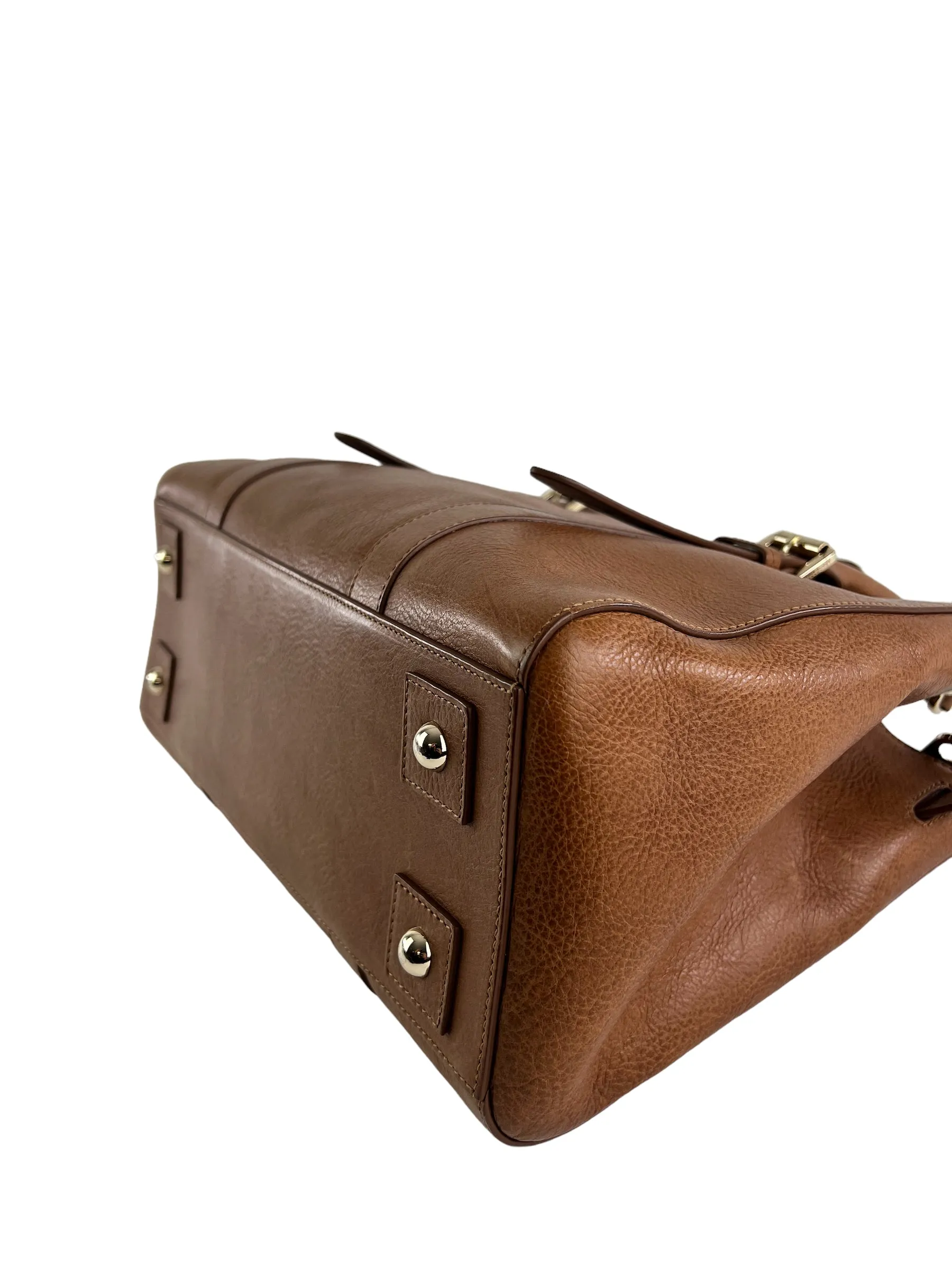Mulberry Oak Leather Zip Top Bayswater