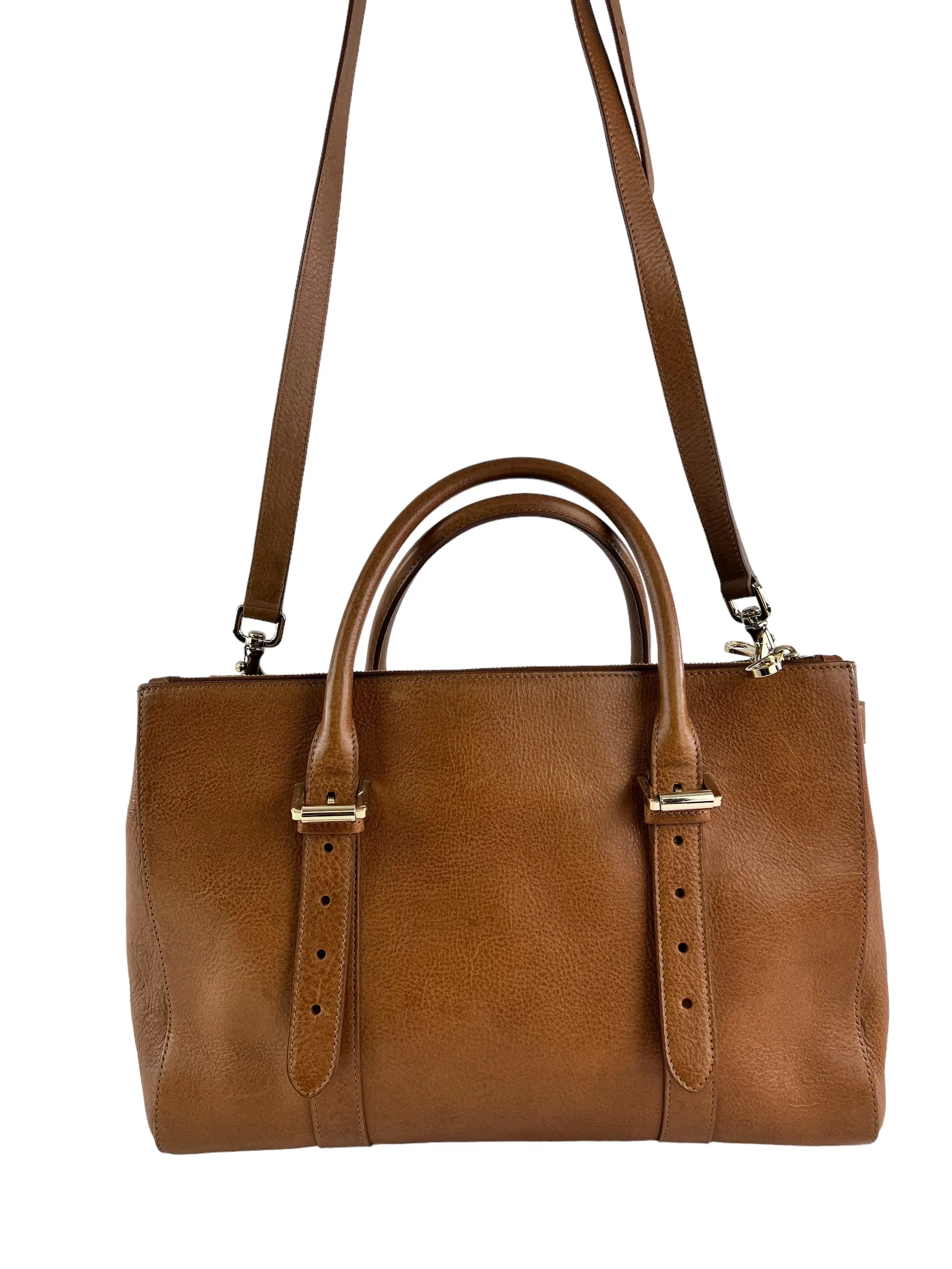 Mulberry Oak Leather Zip Top Bayswater