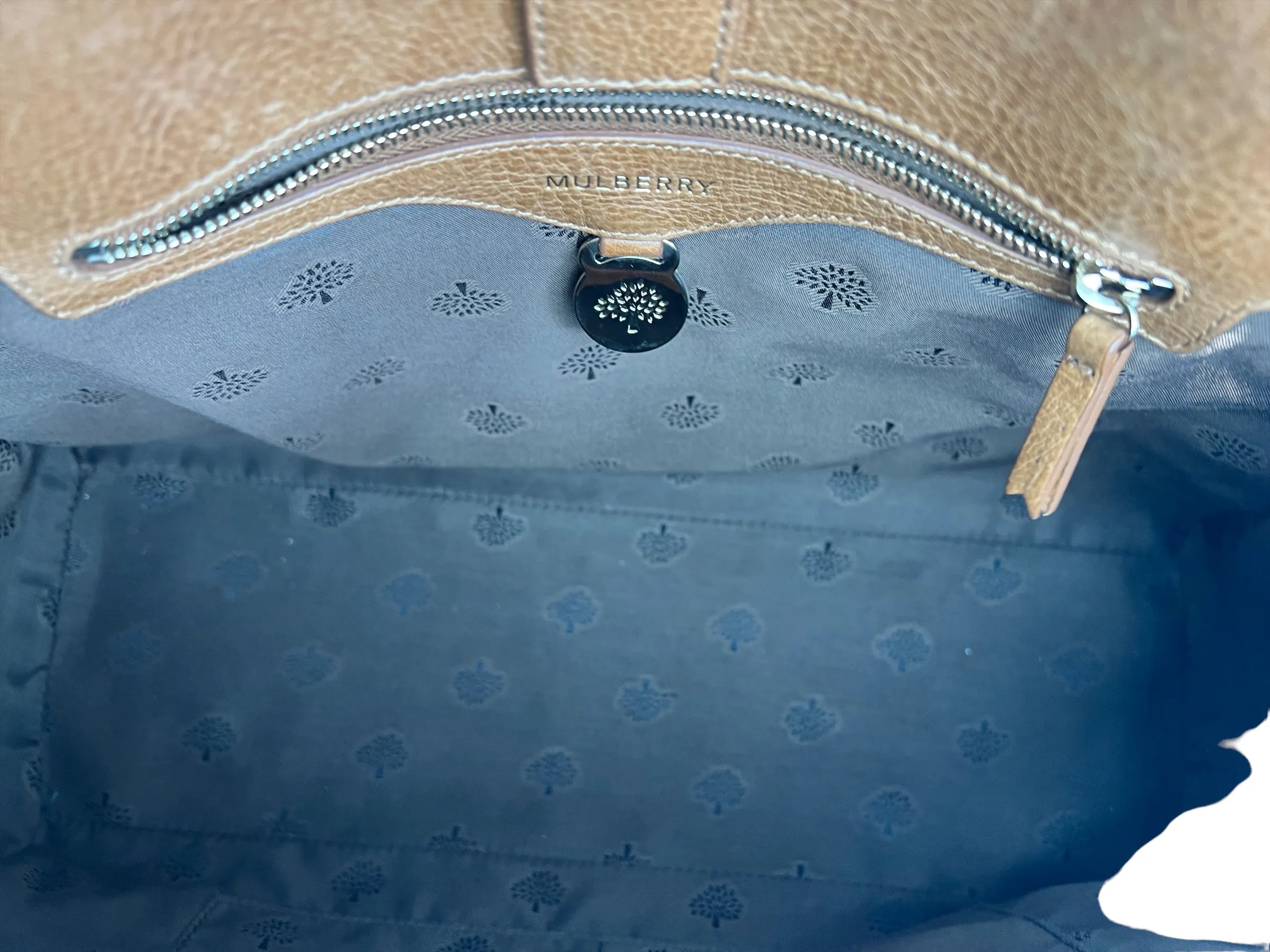 Mulberry Oak Leather Zip Top Bayswater