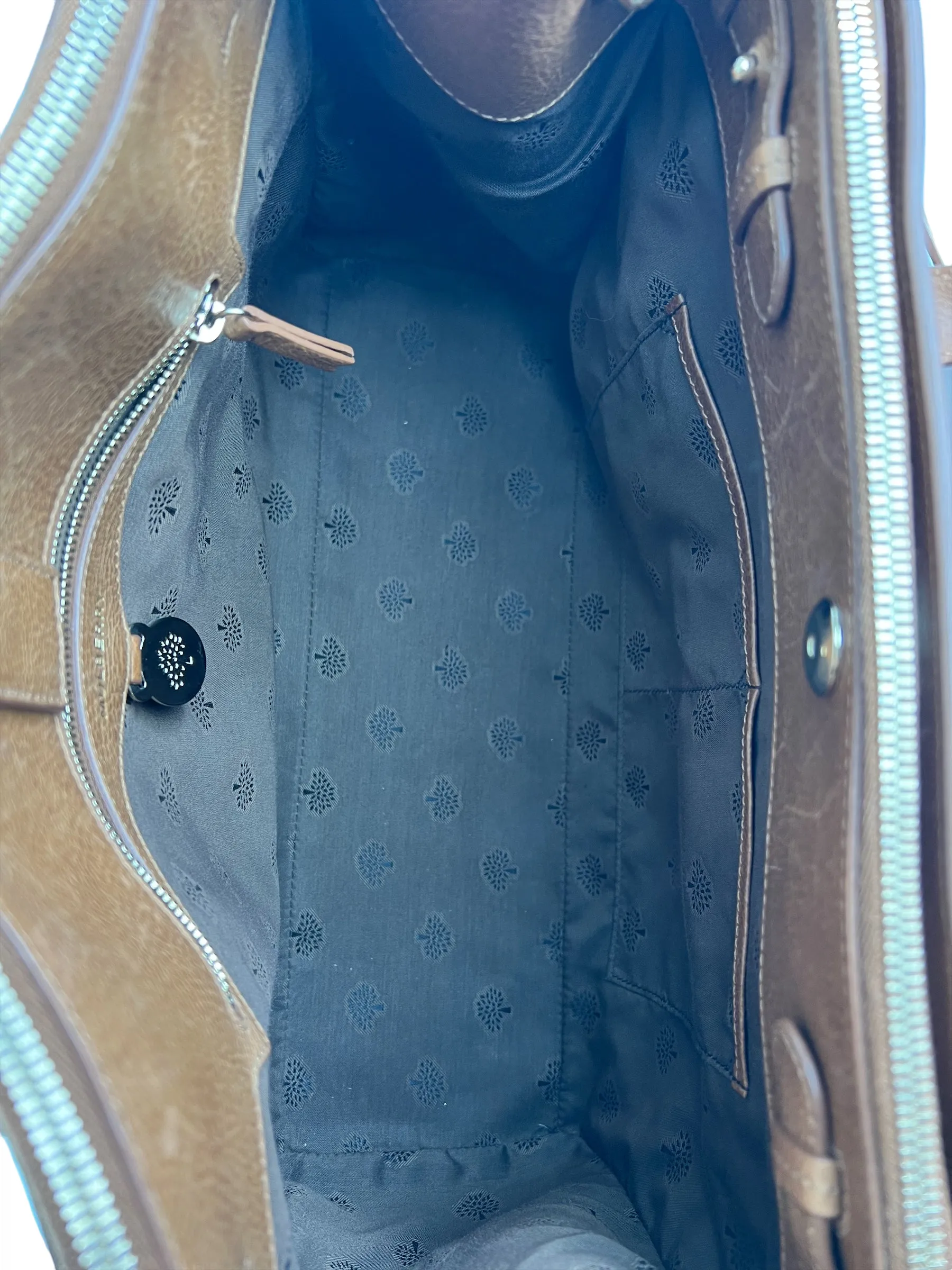 Mulberry Oak Leather Zip Top Bayswater