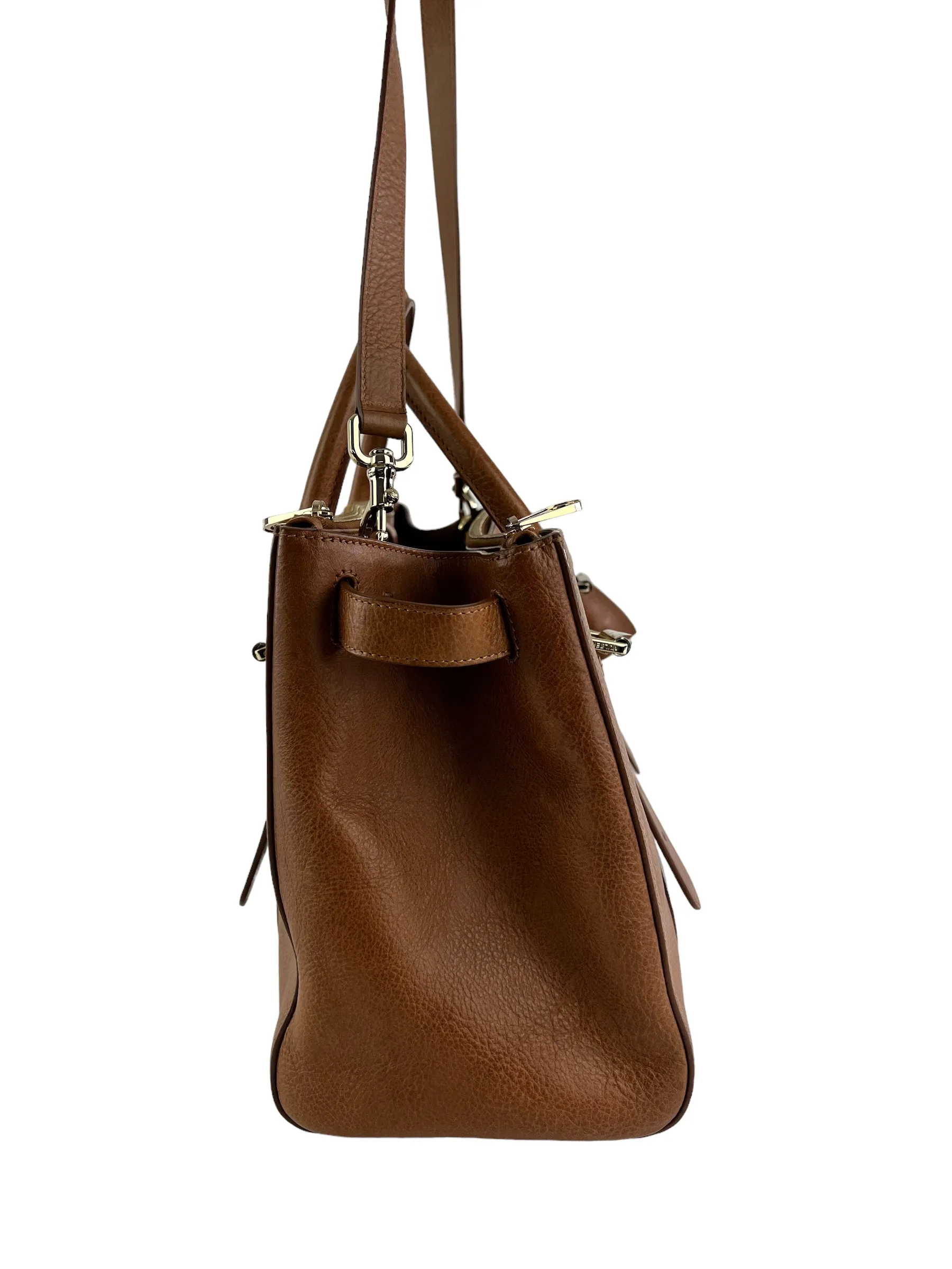 Mulberry Oak Leather Zip Top Bayswater