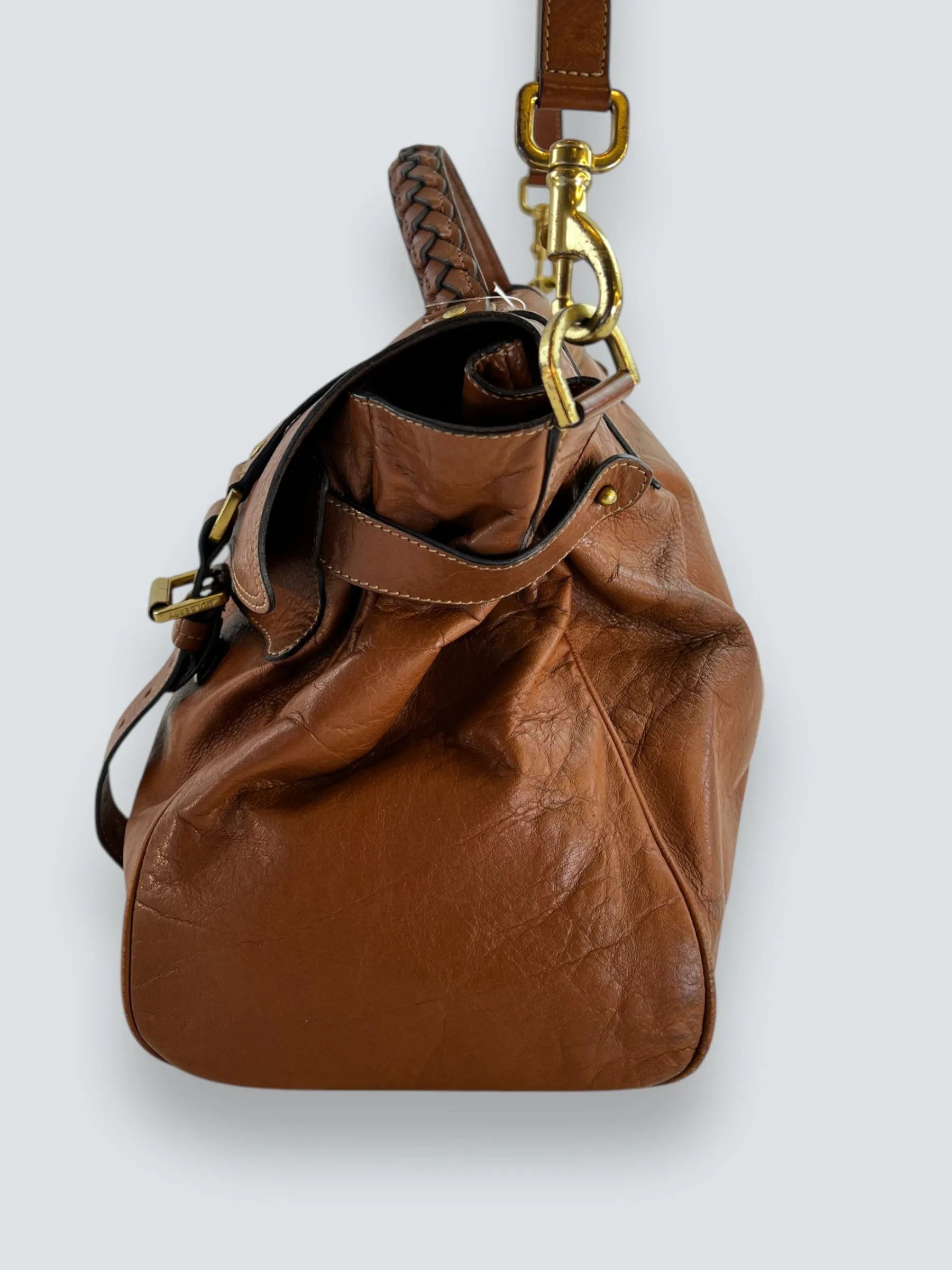 Mulberry Tan Leather Alexa Satchel