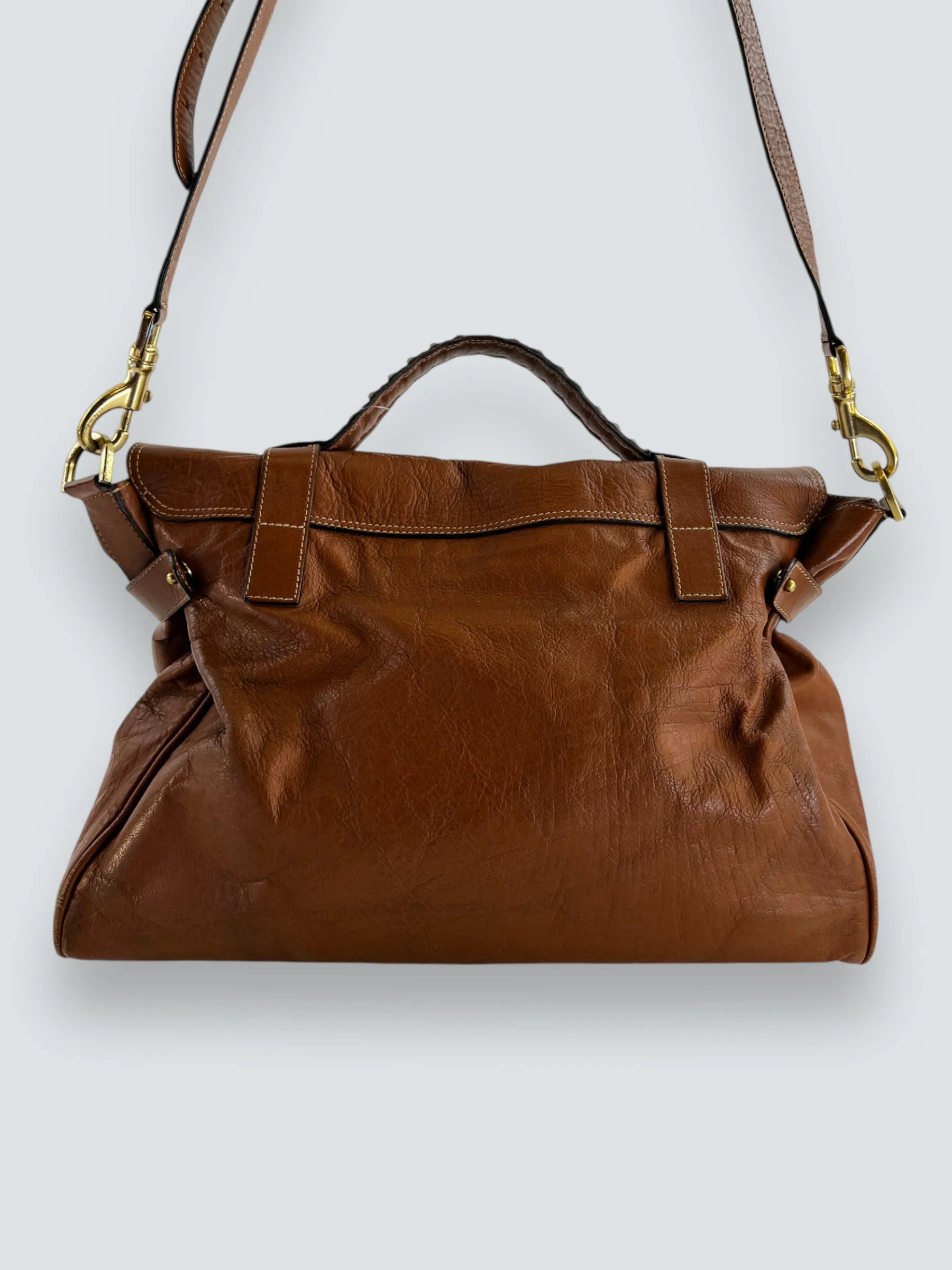 Mulberry Tan Leather Alexa Satchel