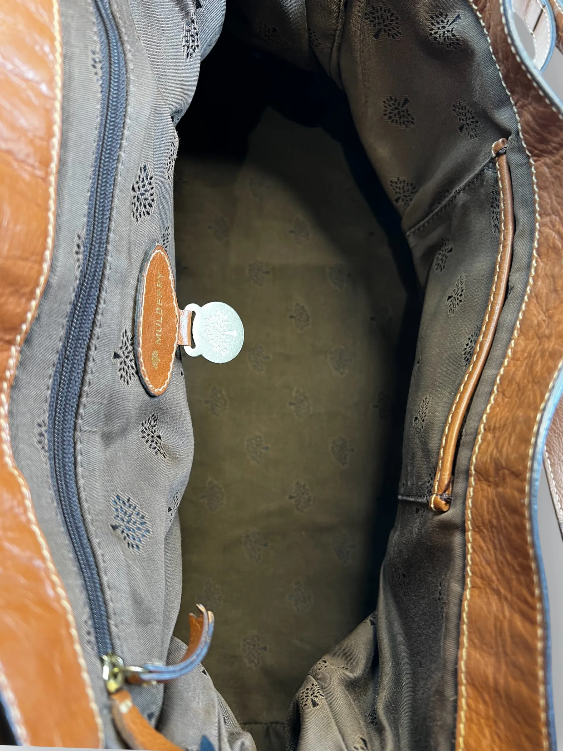 Mulberry Tan Leather Alexa Satchel