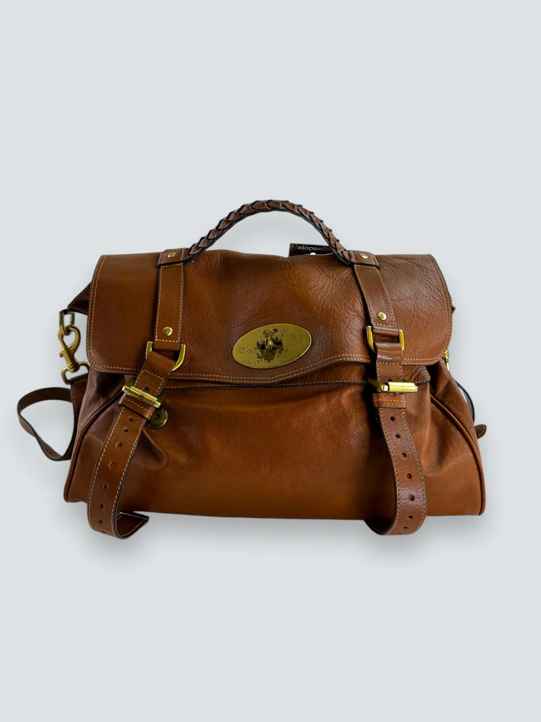 Mulberry Tan Leather Alexa Satchel