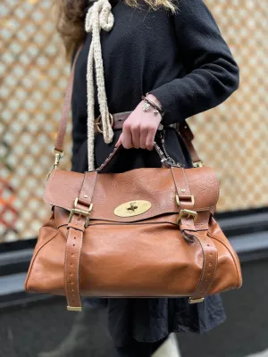 Mulberry Tan Leather Alexa Satchel