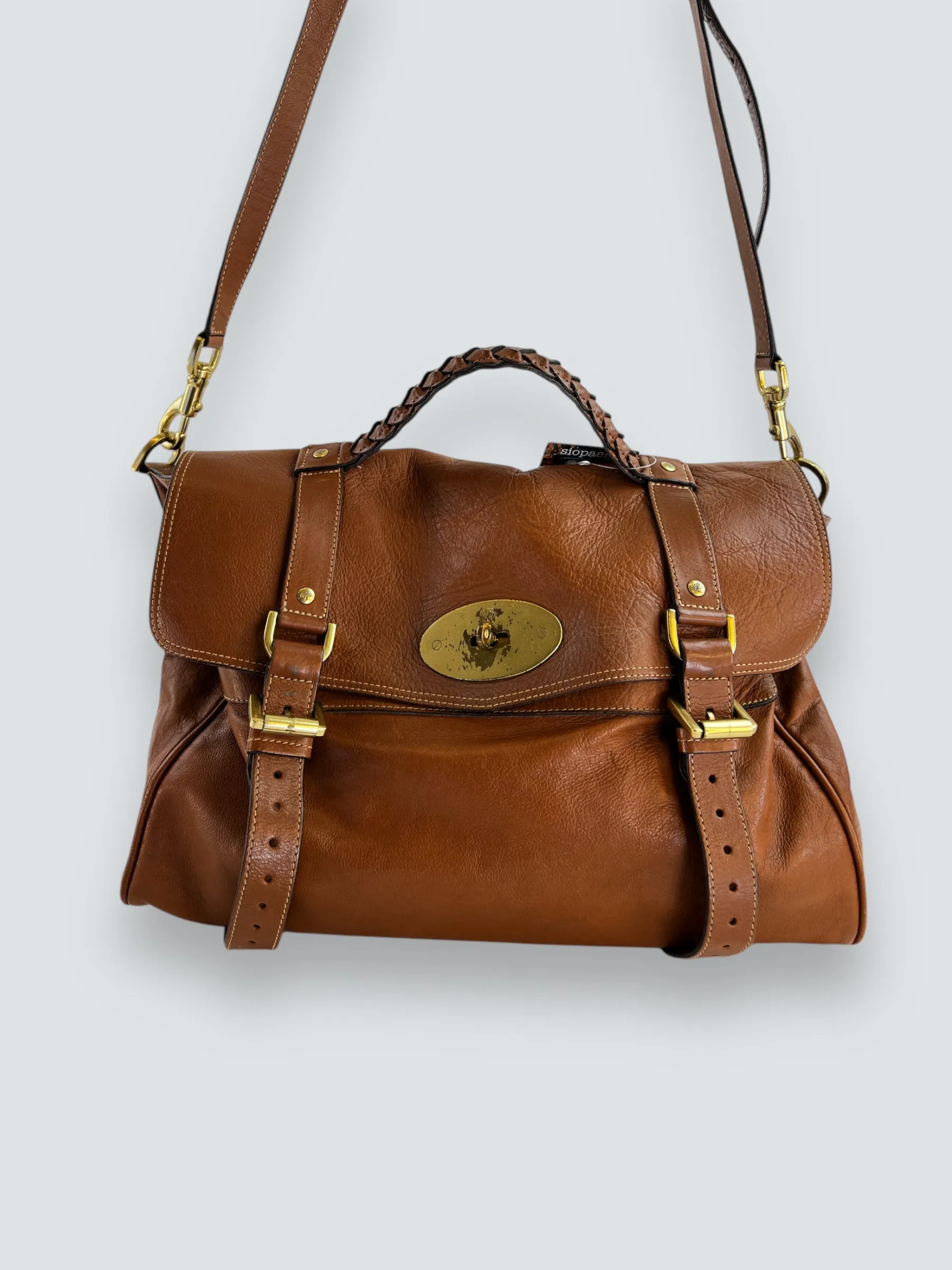 Mulberry Tan Leather Alexa Satchel
