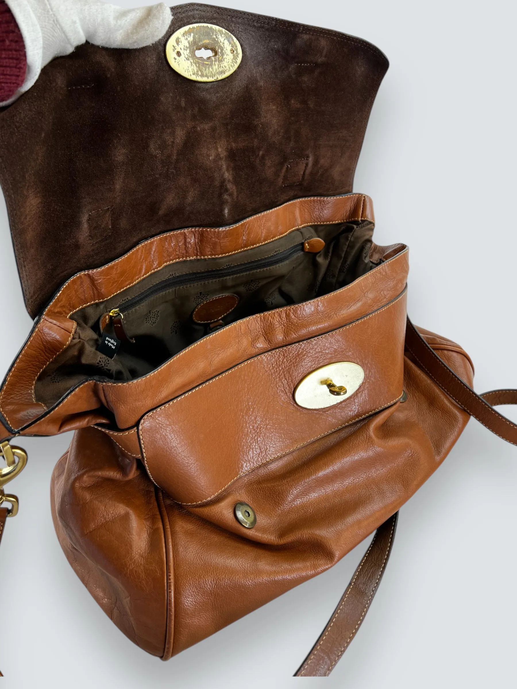 Mulberry Tan Leather Alexa Satchel