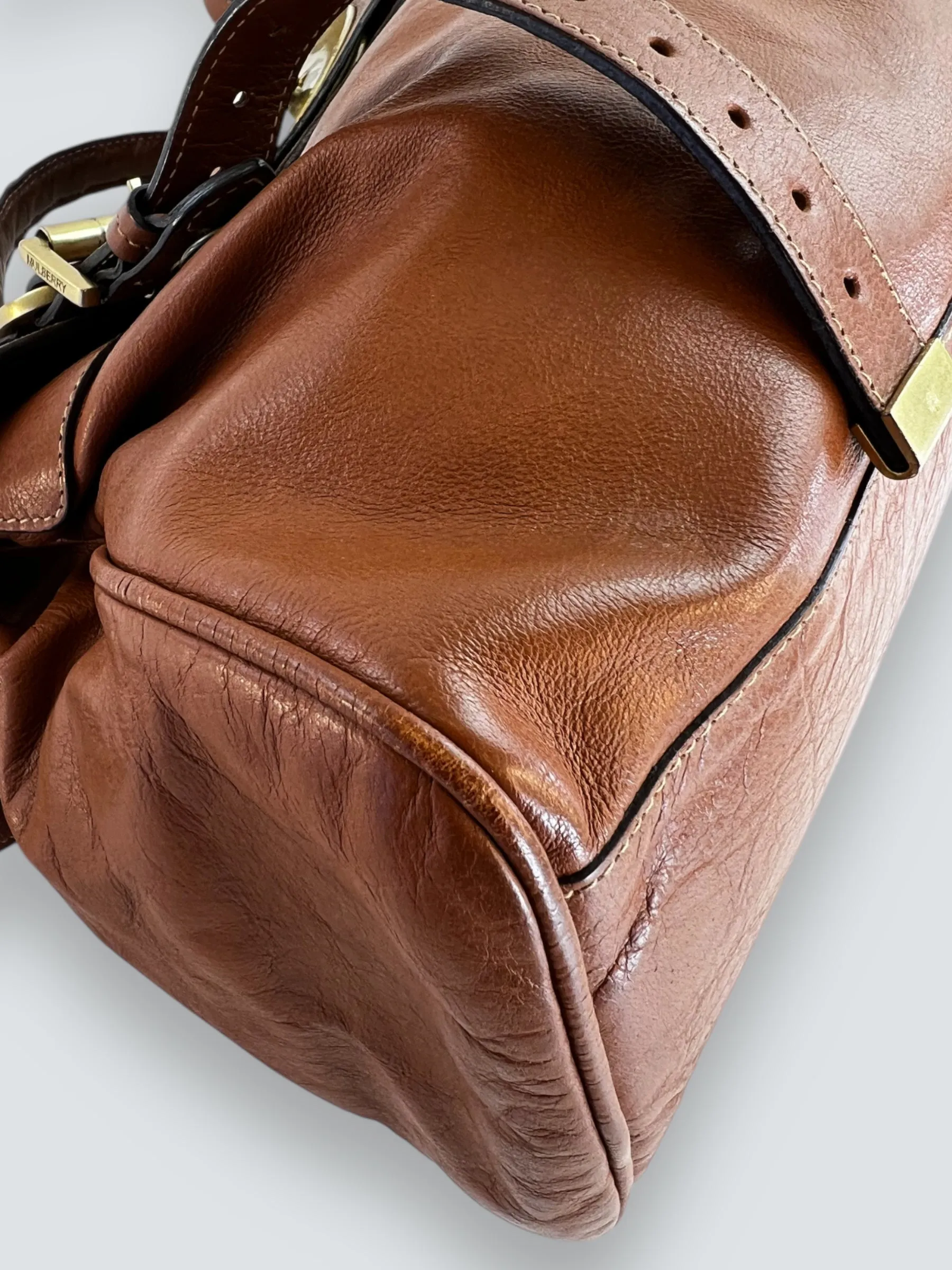 Mulberry Tan Leather Alexa Satchel