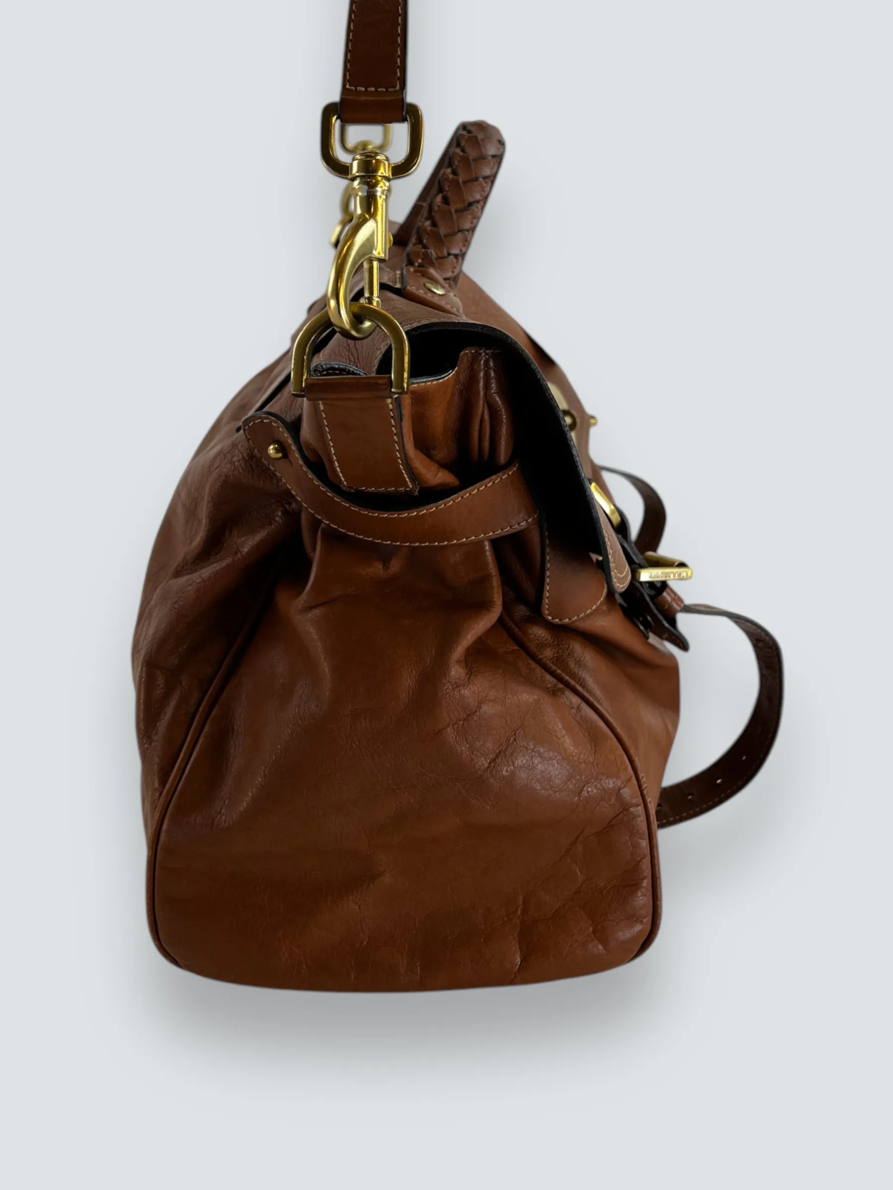Mulberry Tan Leather Alexa Satchel