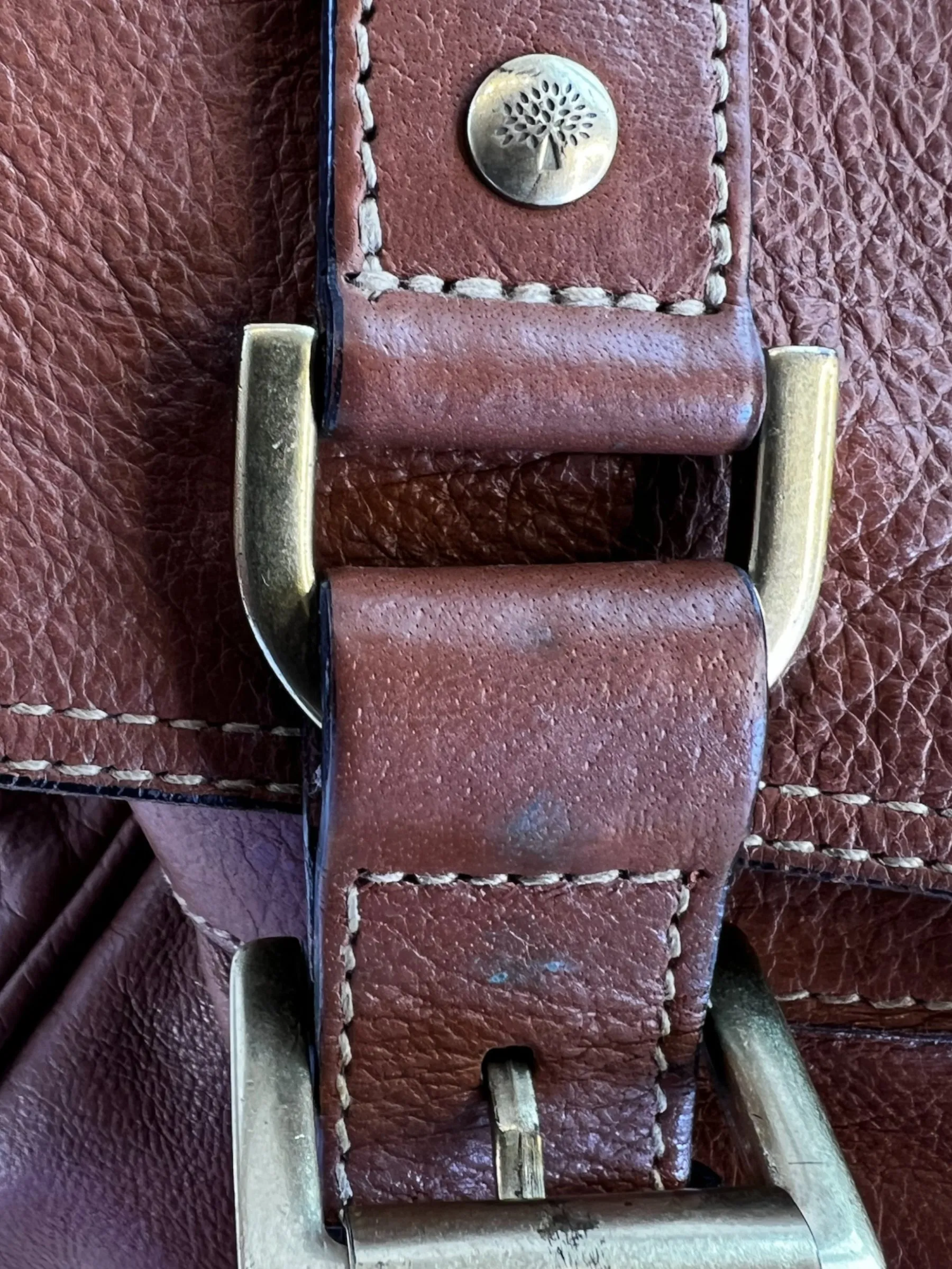 Mulberry Tan Leather Alexa Satchel