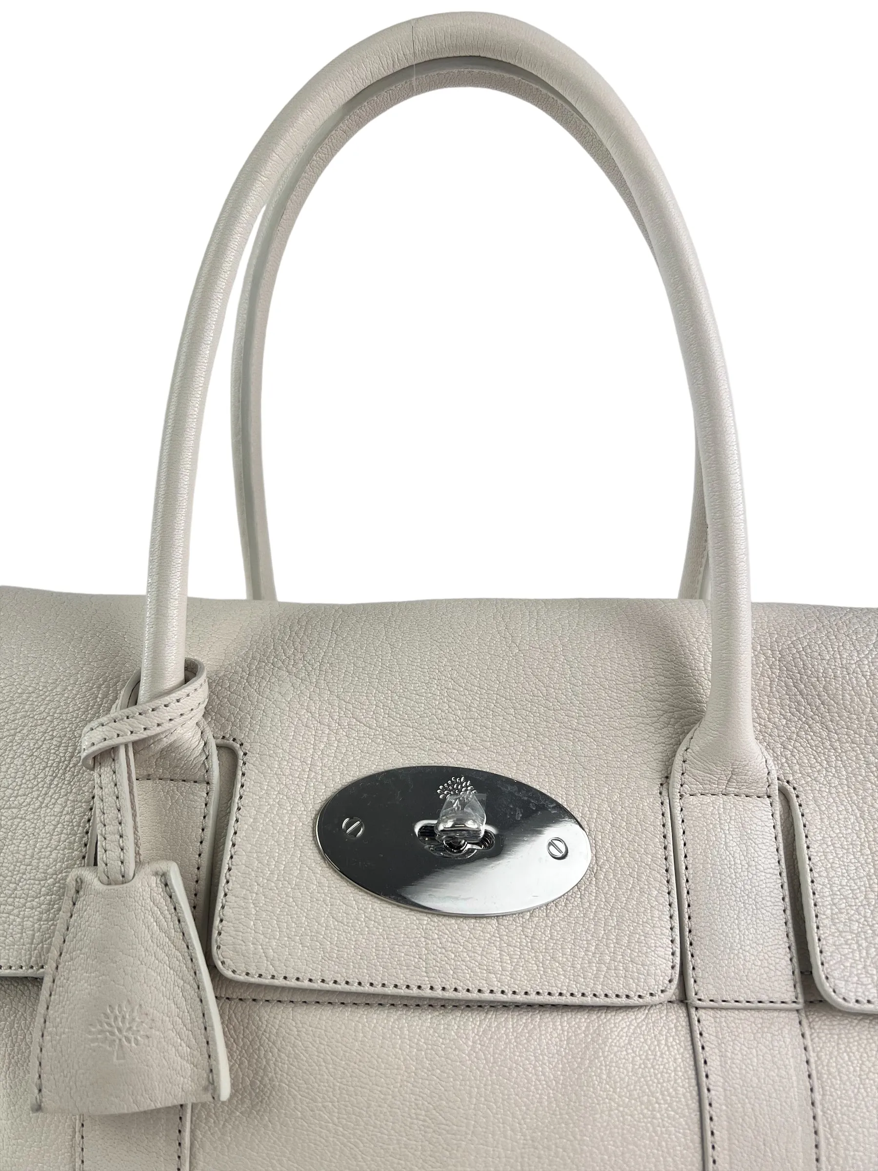 Mulberry White Leather Bayswater Tote
