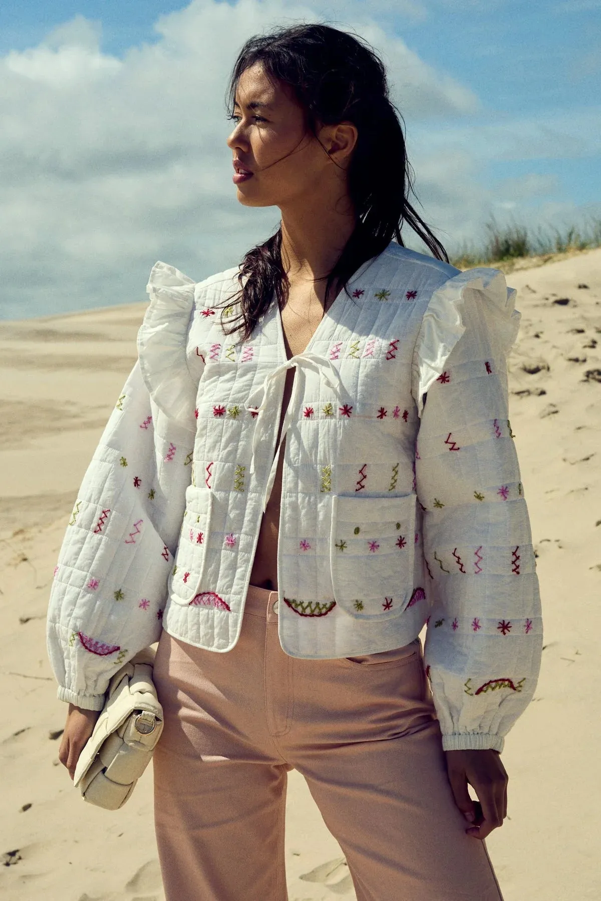 Noella Skye Ivory Embroidered Jacket