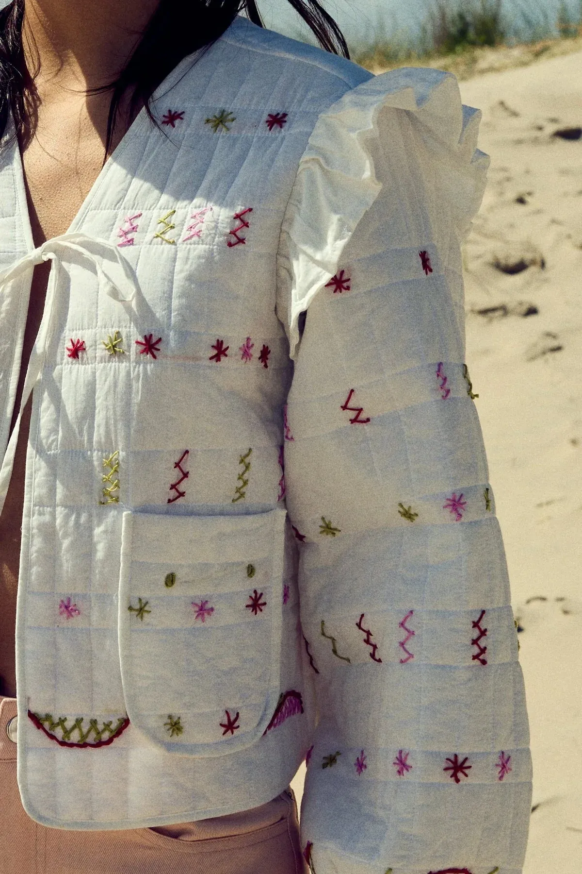 Noella Skye Ivory Embroidered Jacket