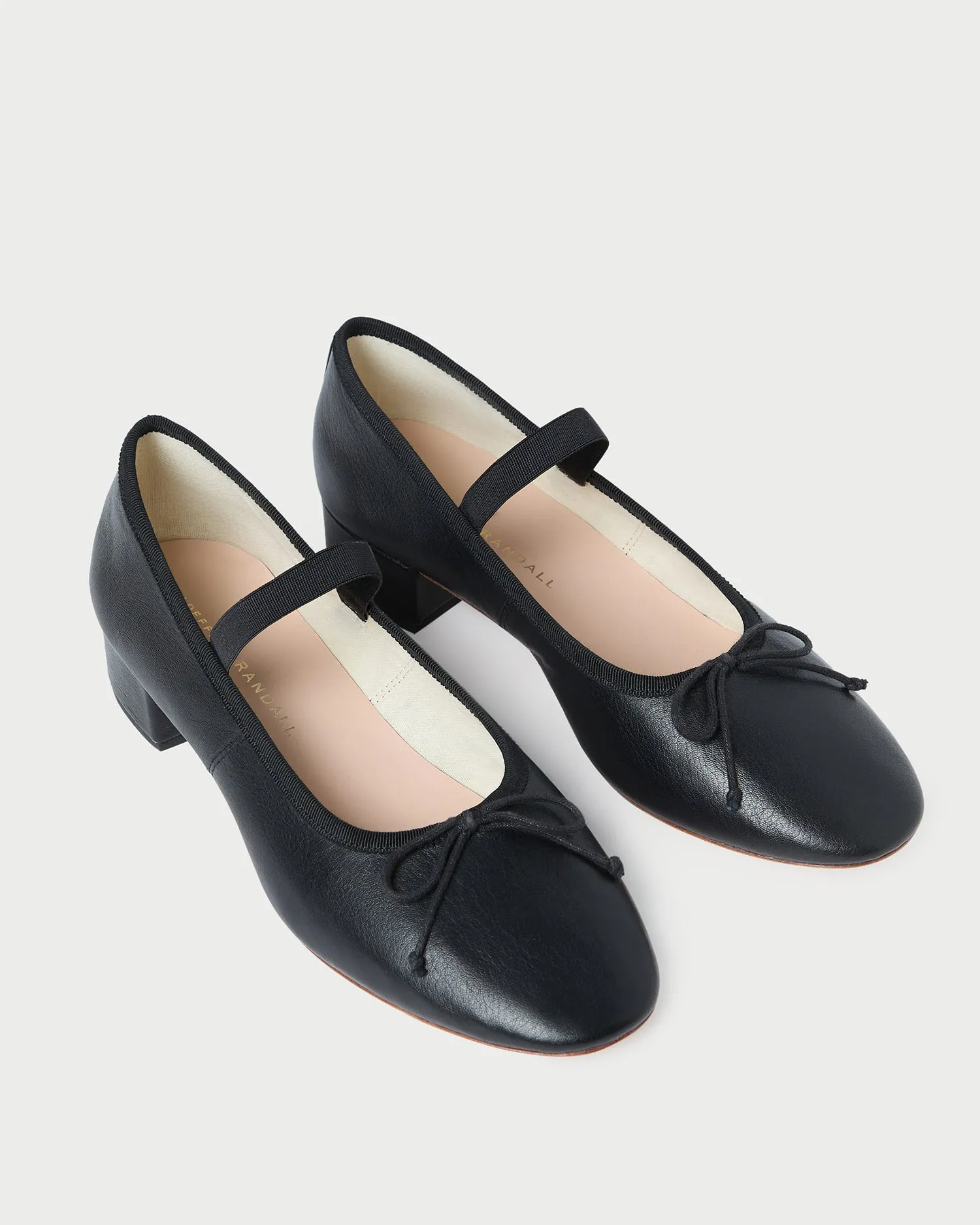 Odile Black Leather Ballet Pump