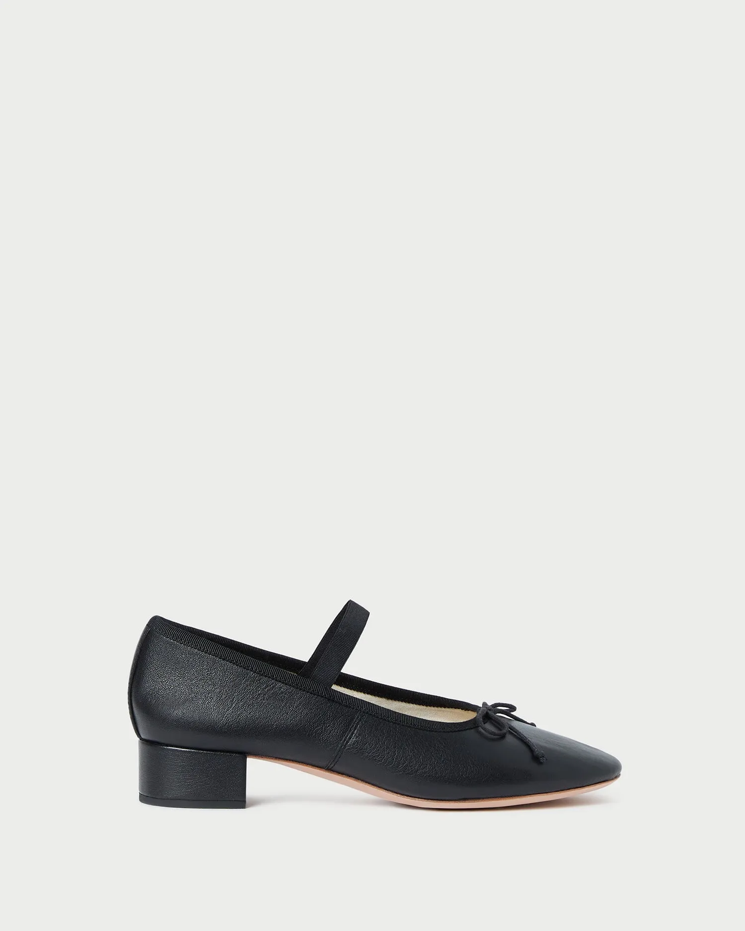 Odile Black Leather Ballet Pump