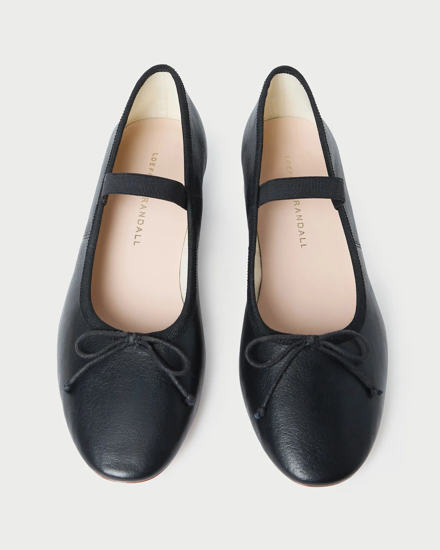 Odile Black Leather Ballet Pump
