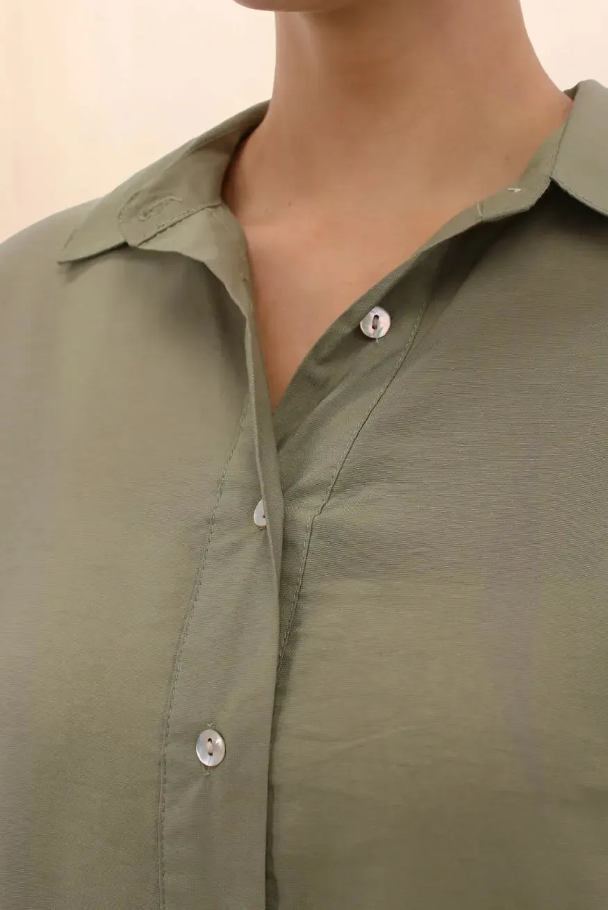 OLIVE WIDE SHIRT