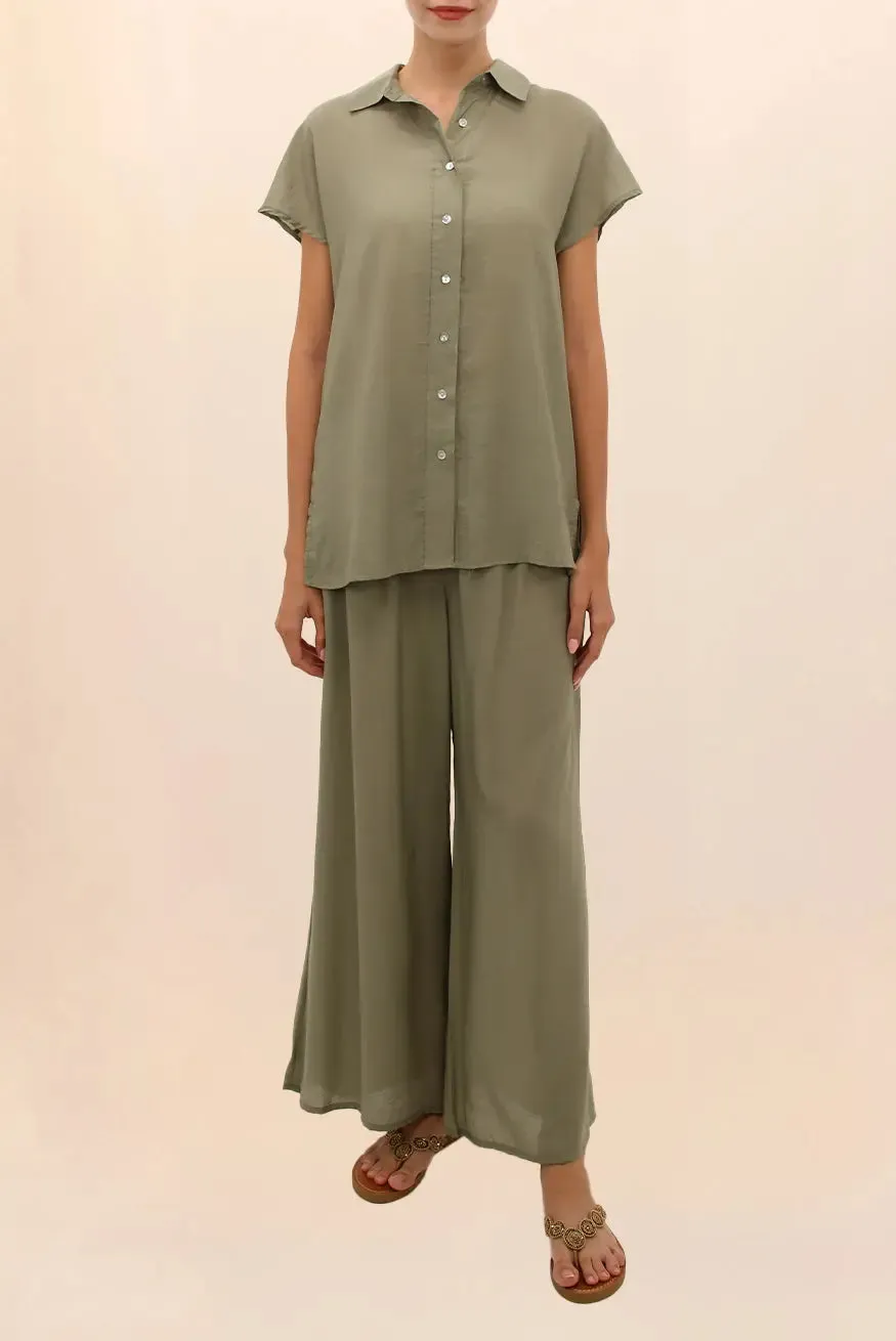 OLIVE WIDE SHIRT