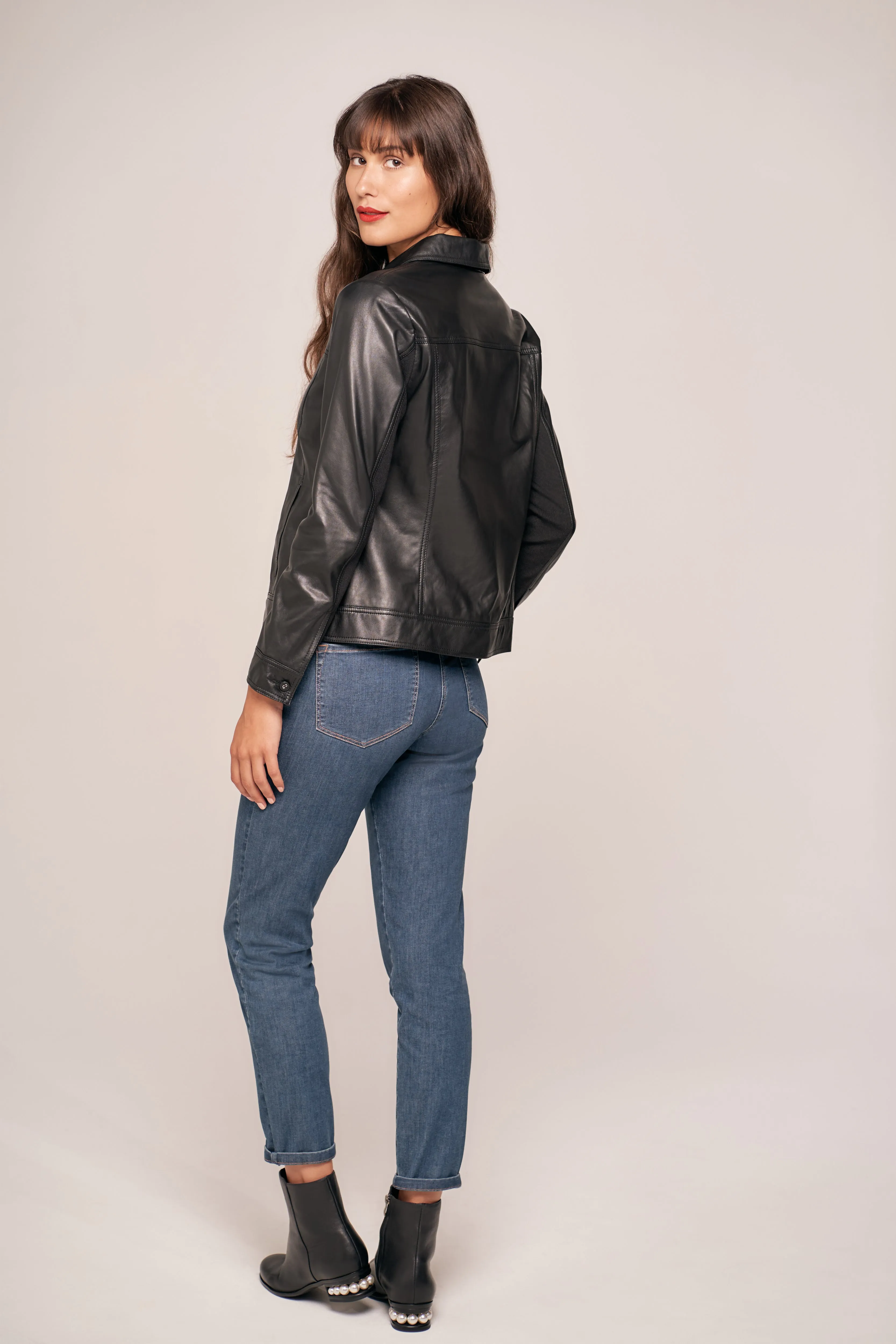 Olivia Newton-John Leather Jacket - Black