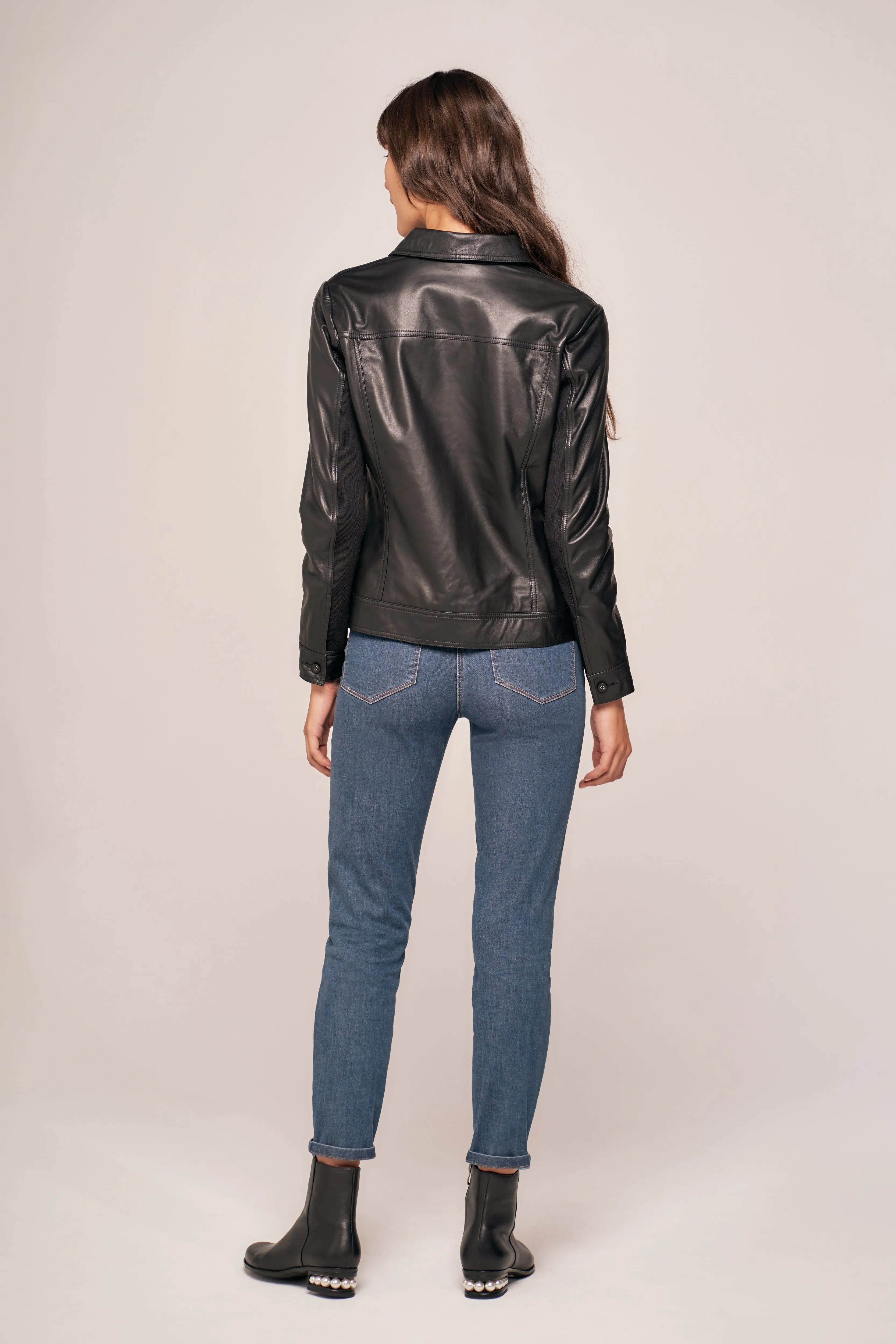 Olivia Newton-John Leather Jacket - Black