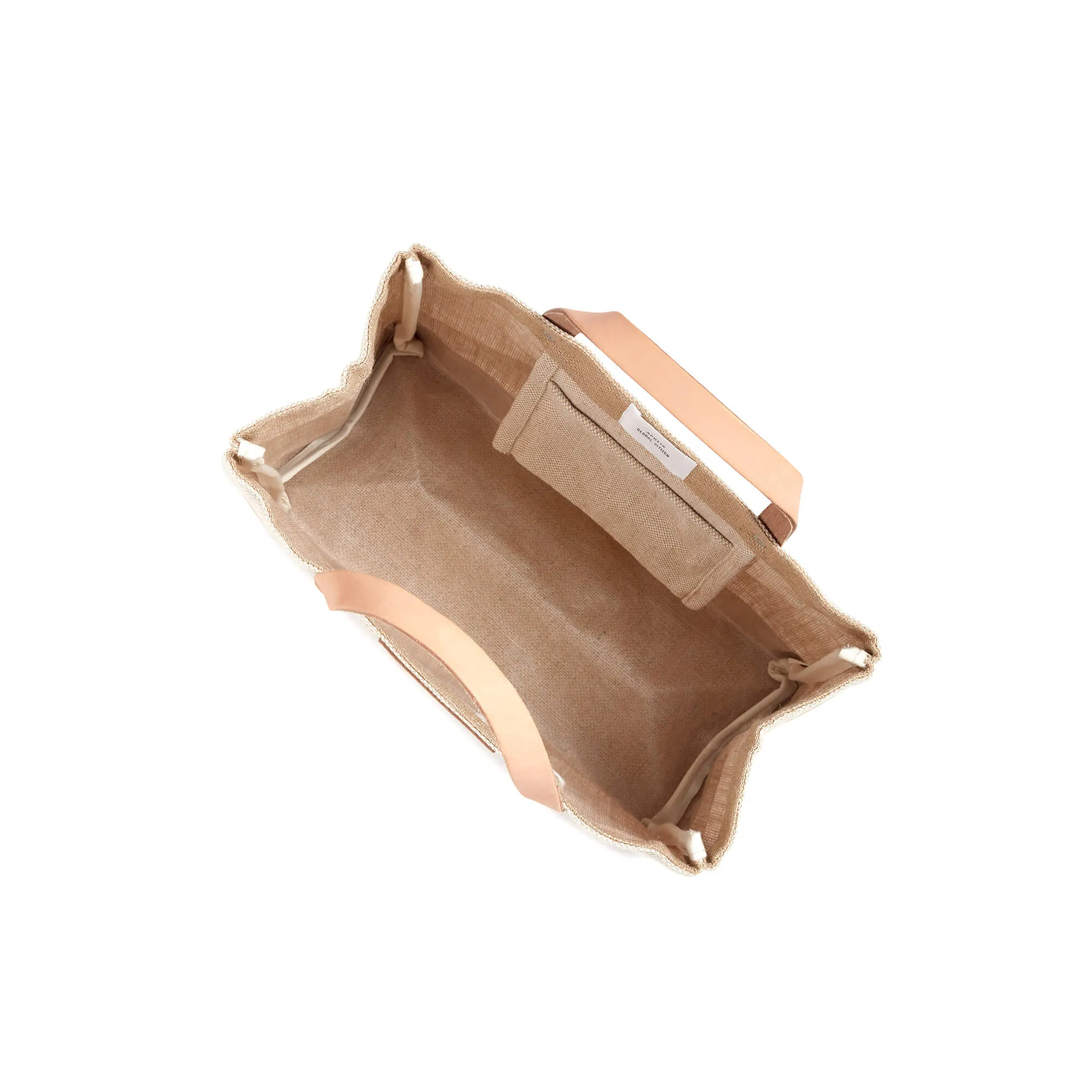 Petite Market Bag in Natural LA Black Print by Geoff McFetridge