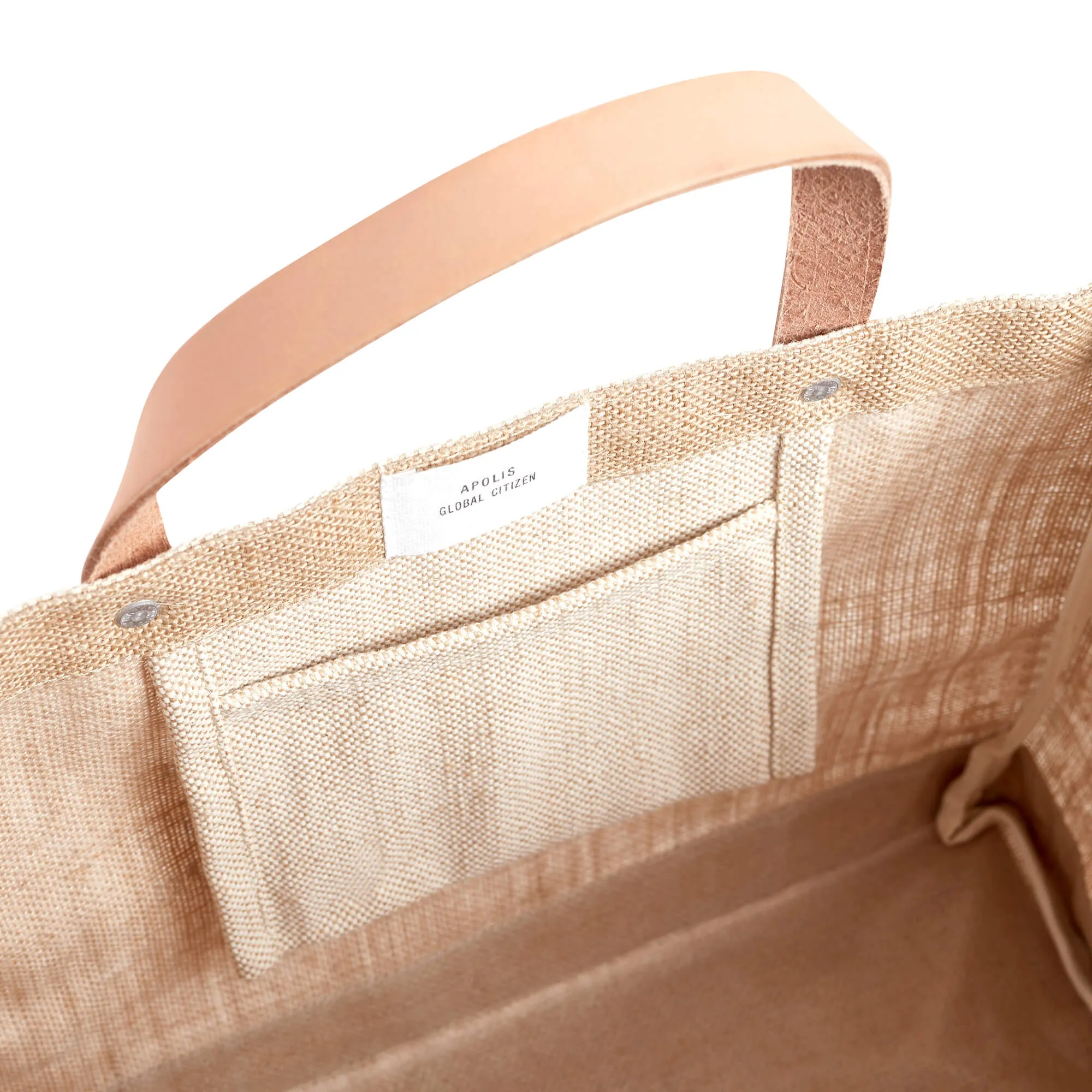 Petite Market Bag in Natural LA Black Print by Geoff McFetridge