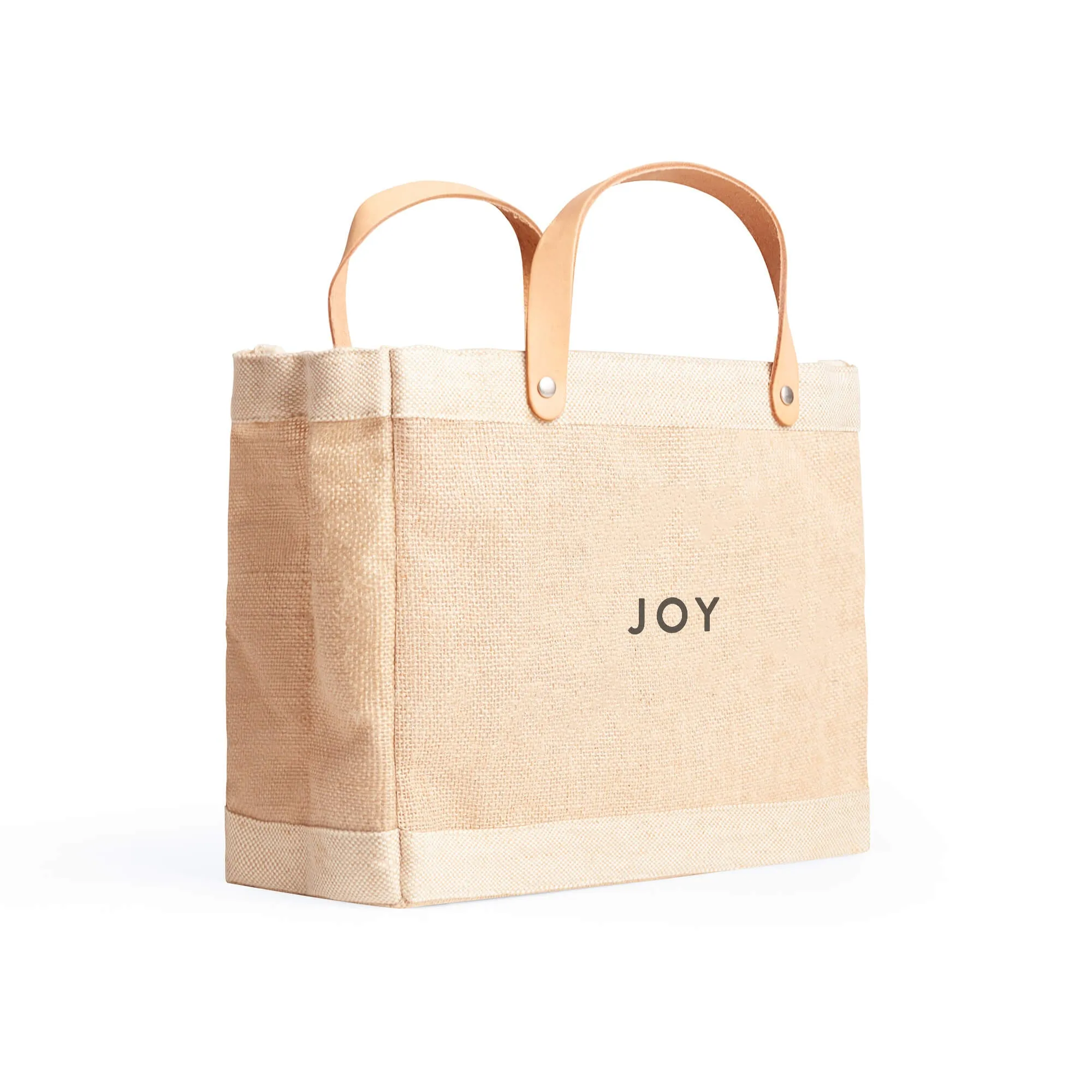 Petite Market Bag in Natural with JOY