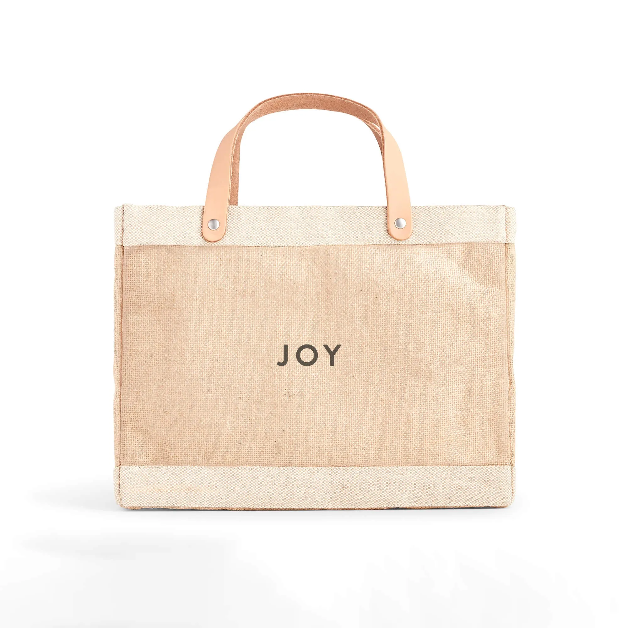 Petite Market Bag in Natural with JOY