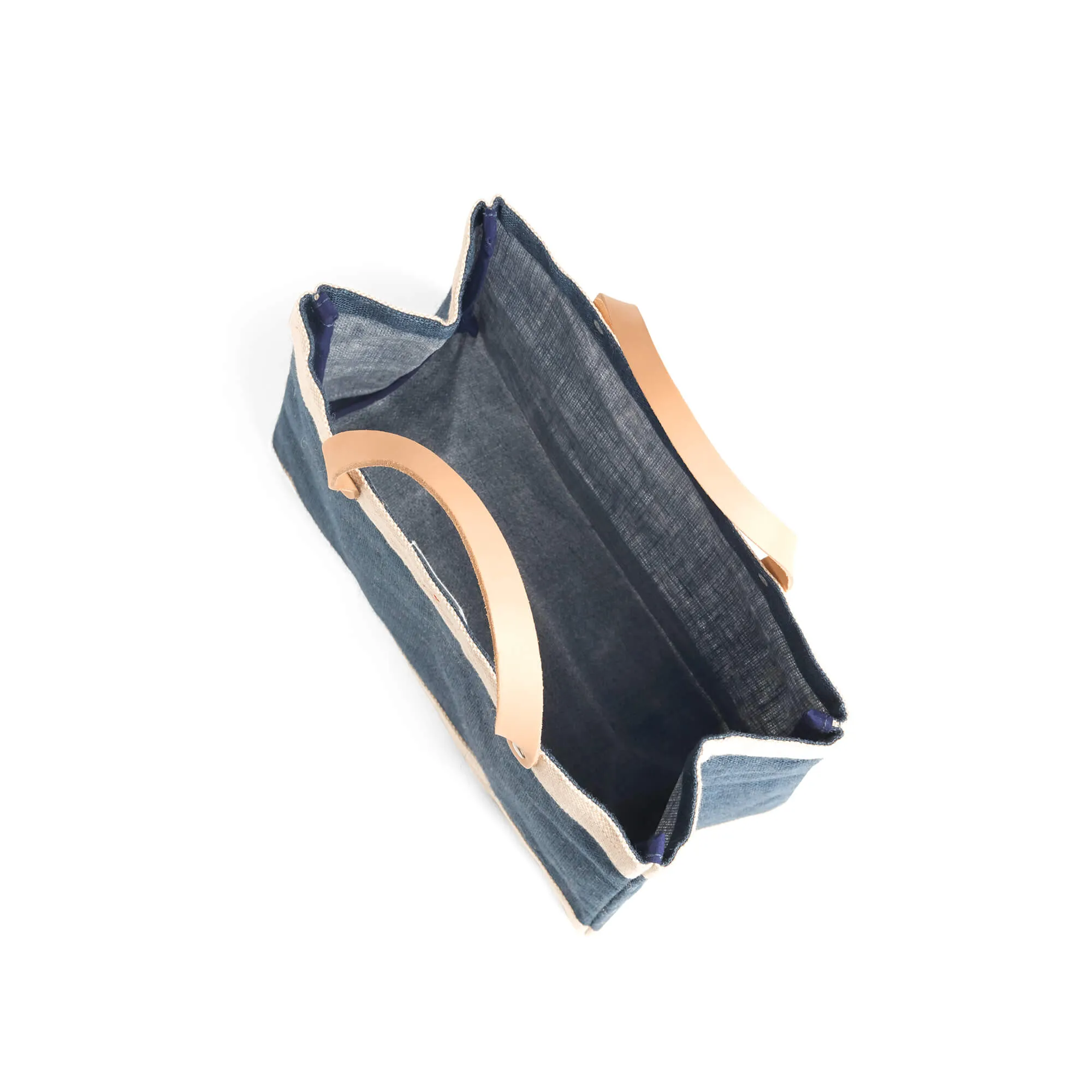 Petite Market Bag in Navy with Gold Foil