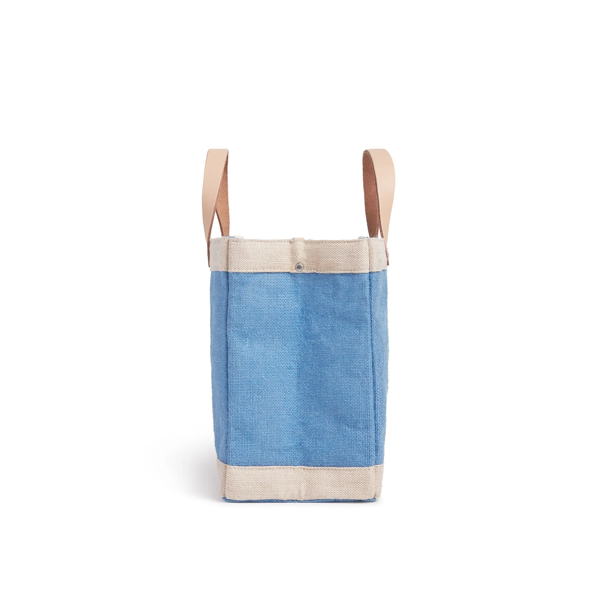 Petite Market Bag in Parisian Blue with Strap