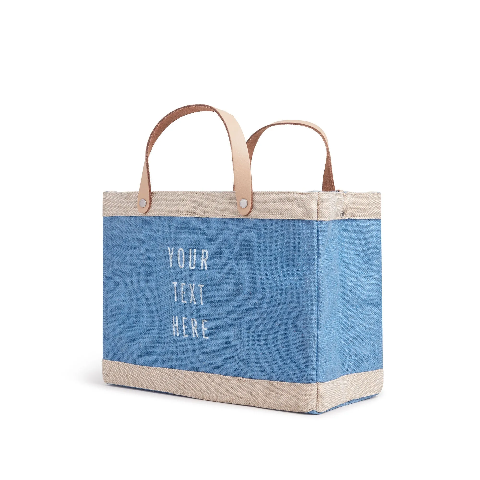Petite Market Bag in Parisian Blue with Strap