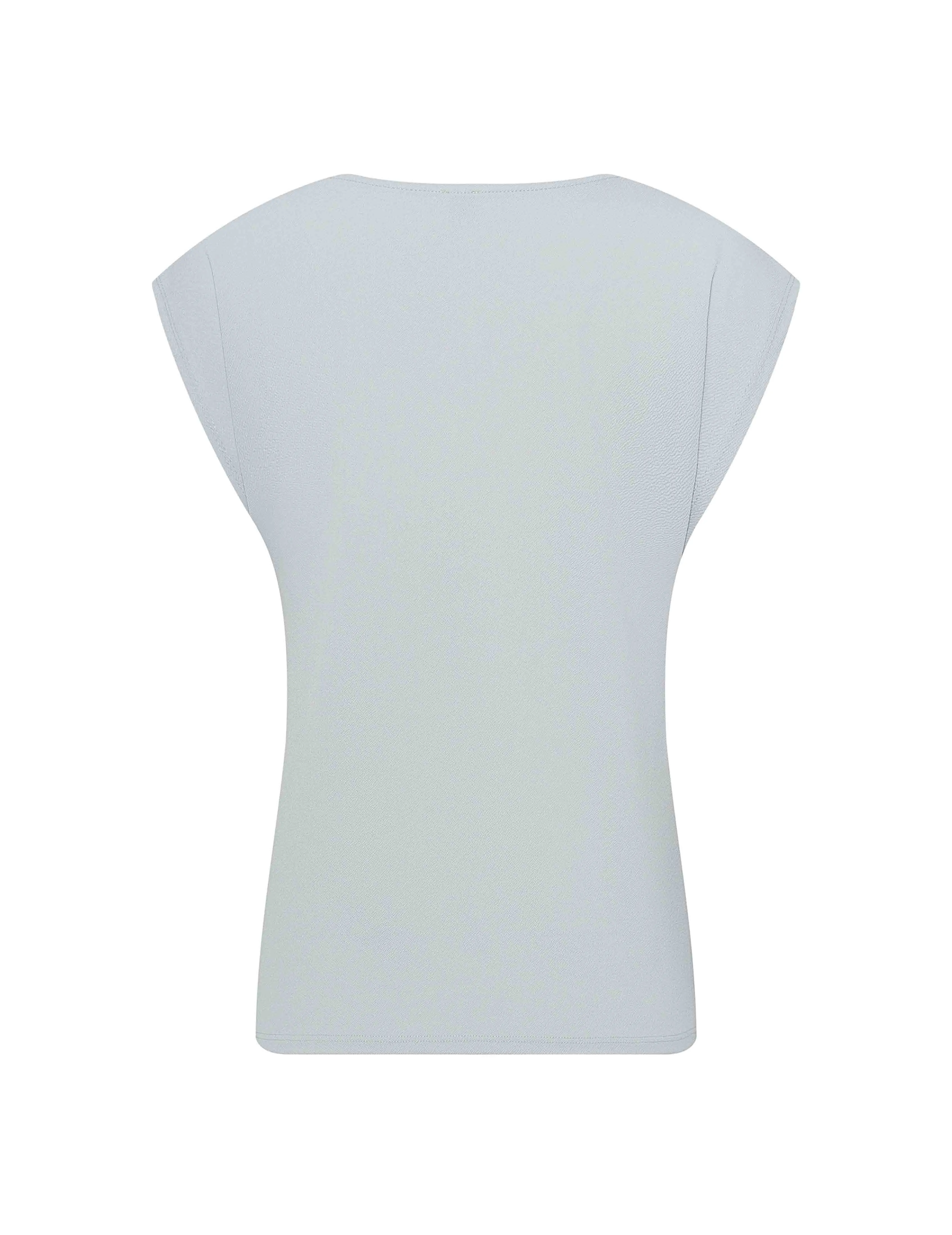 Petite Textured Crepe Keyhole Top