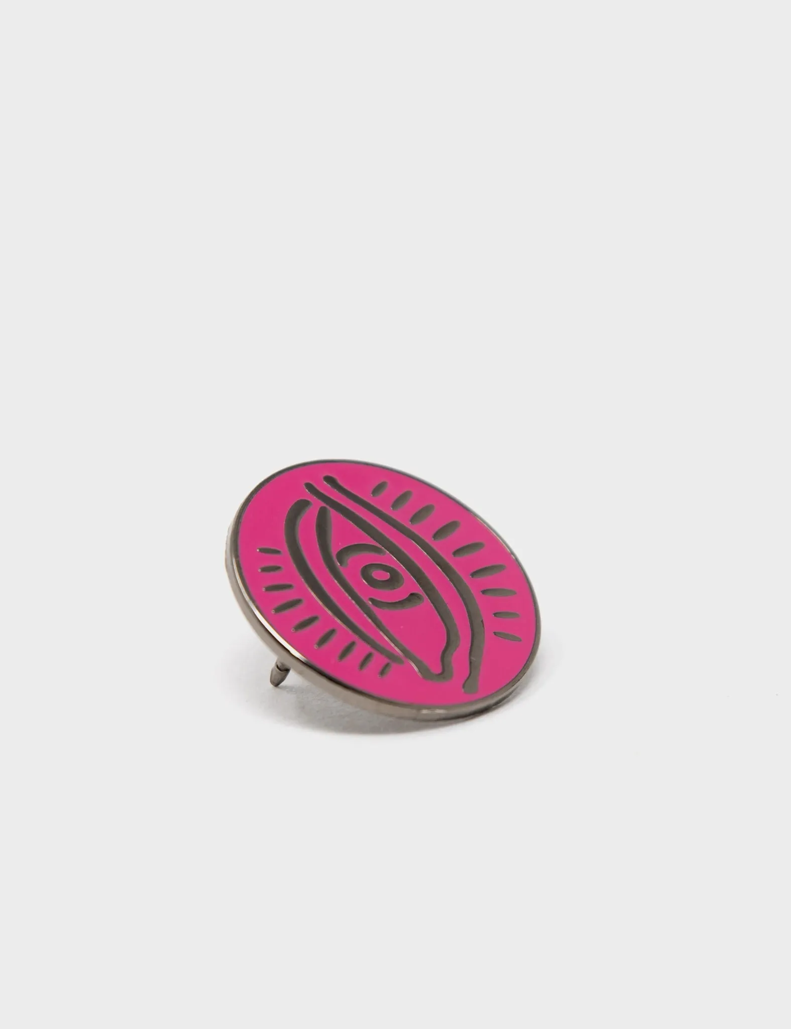 Pink and Silver Enamel Pin - Classic Eye