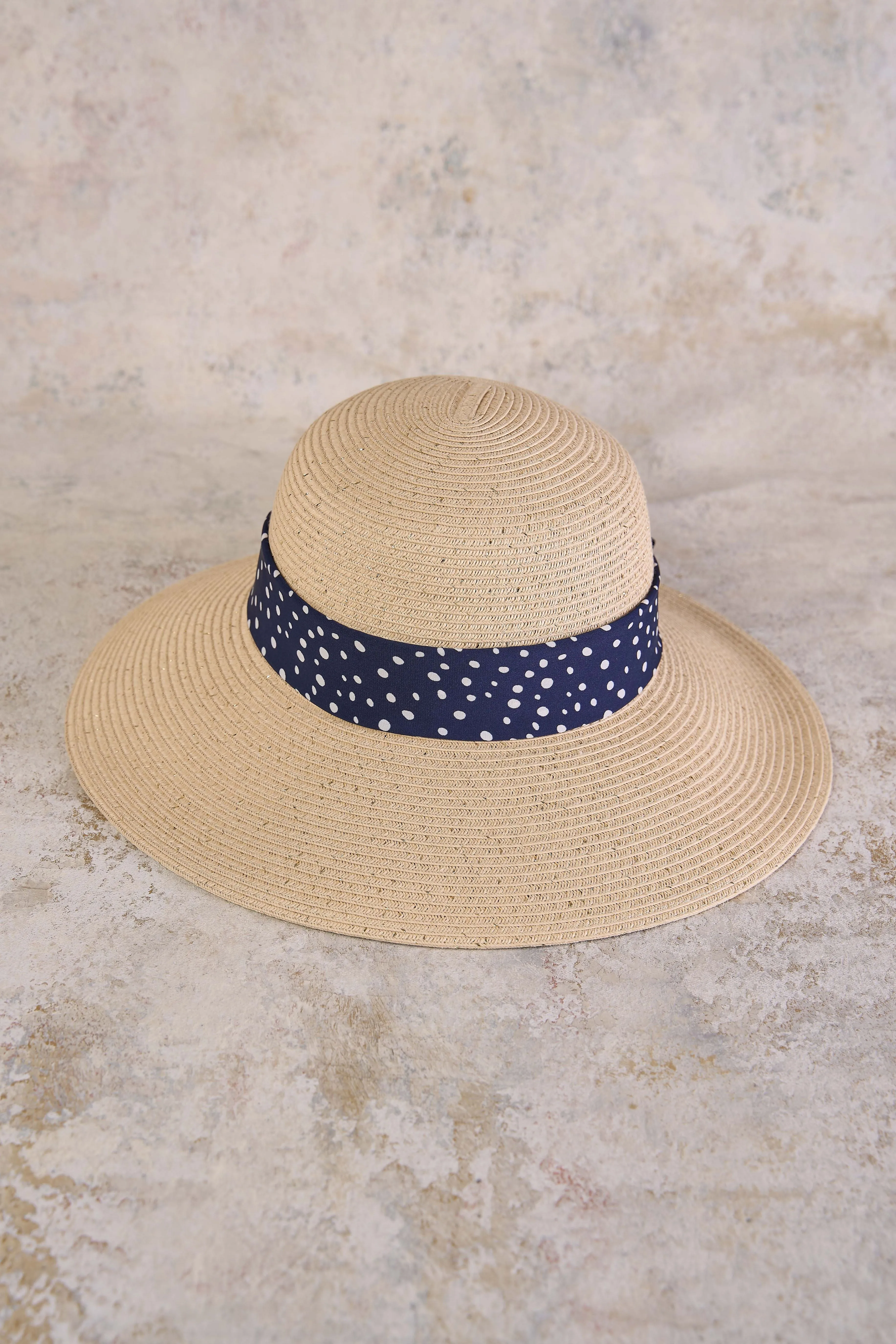 Polka Trim Sunhat - Multi