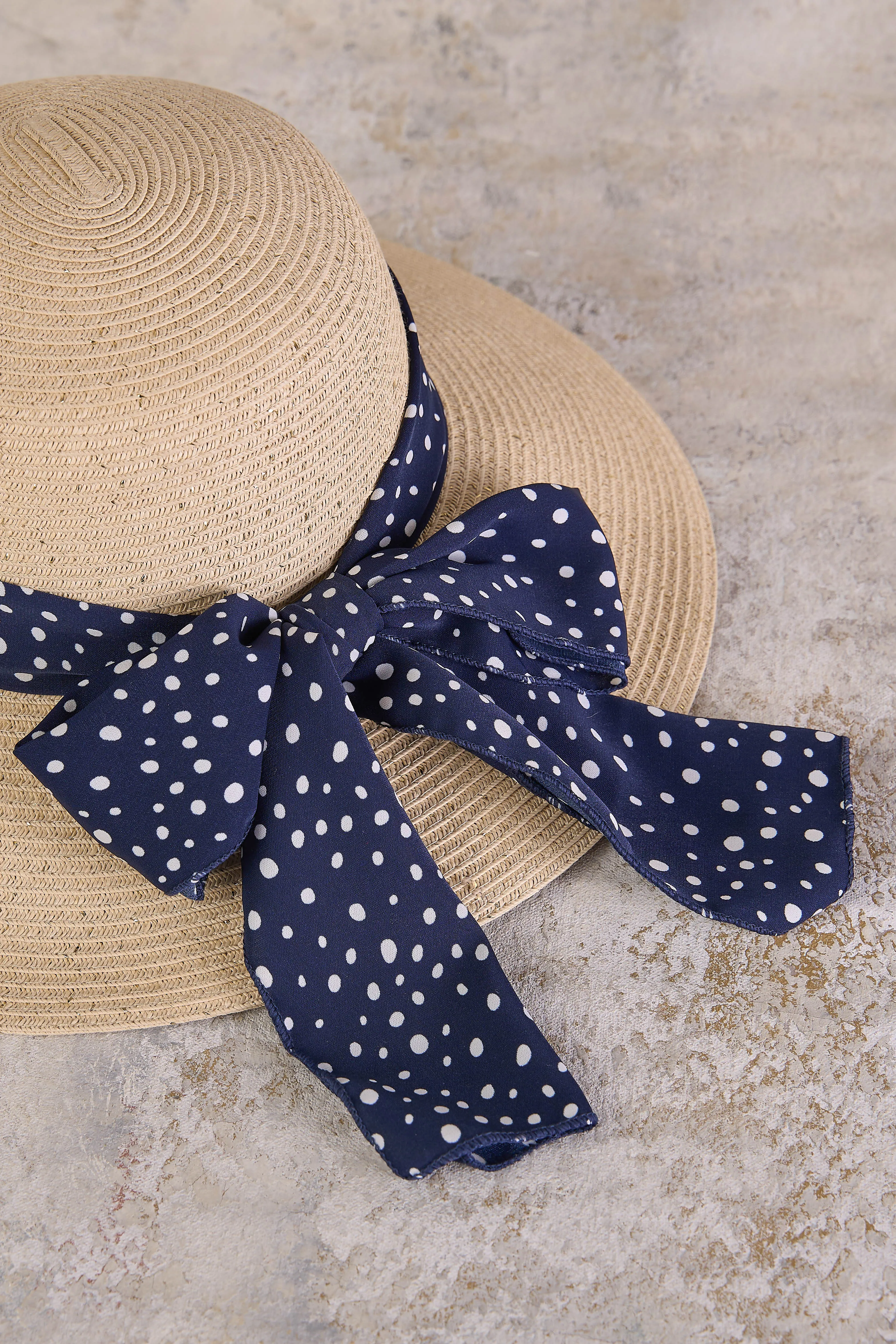Polka Trim Sunhat - Multi