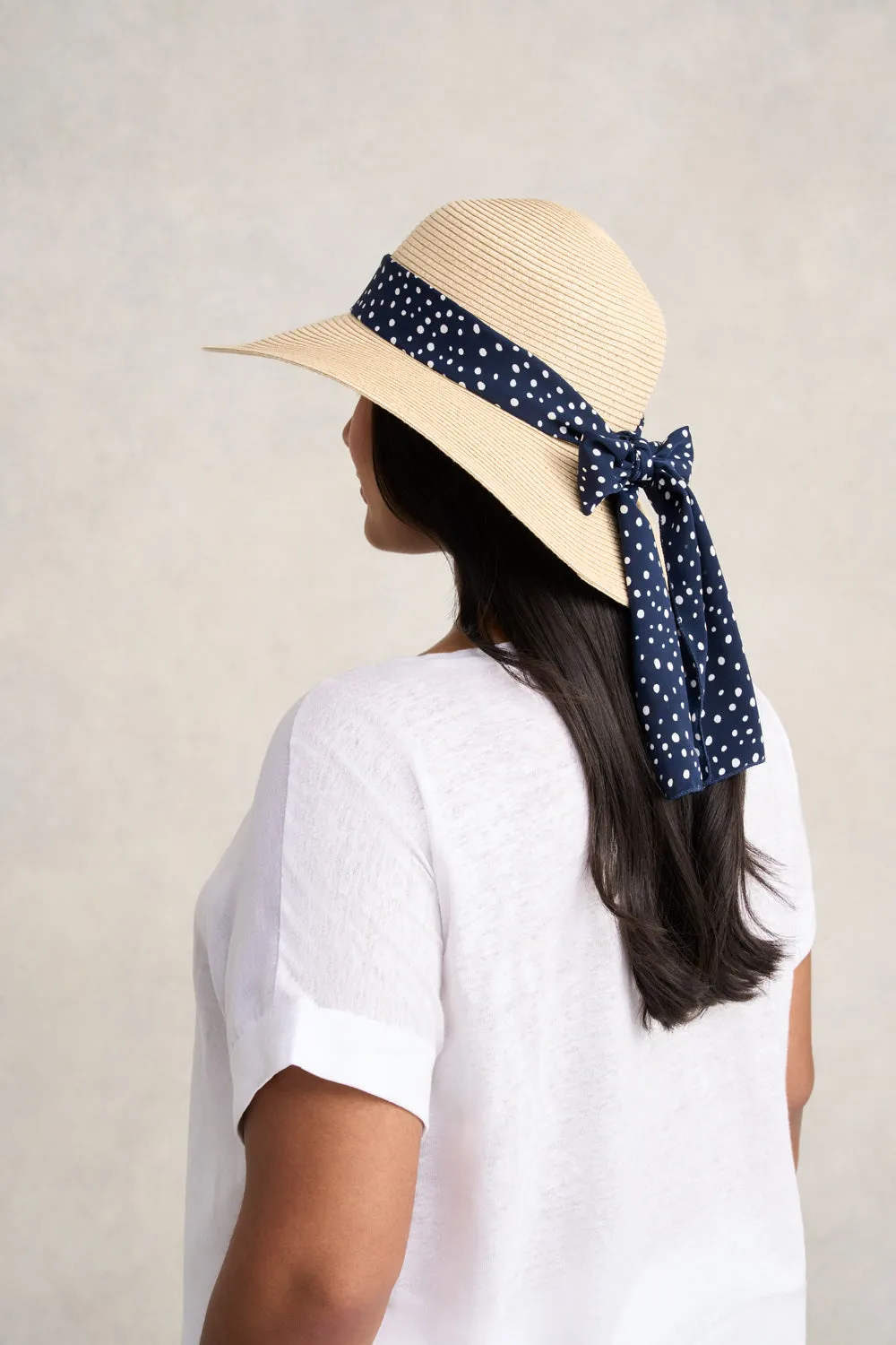 Polka Trim Sunhat - Multi