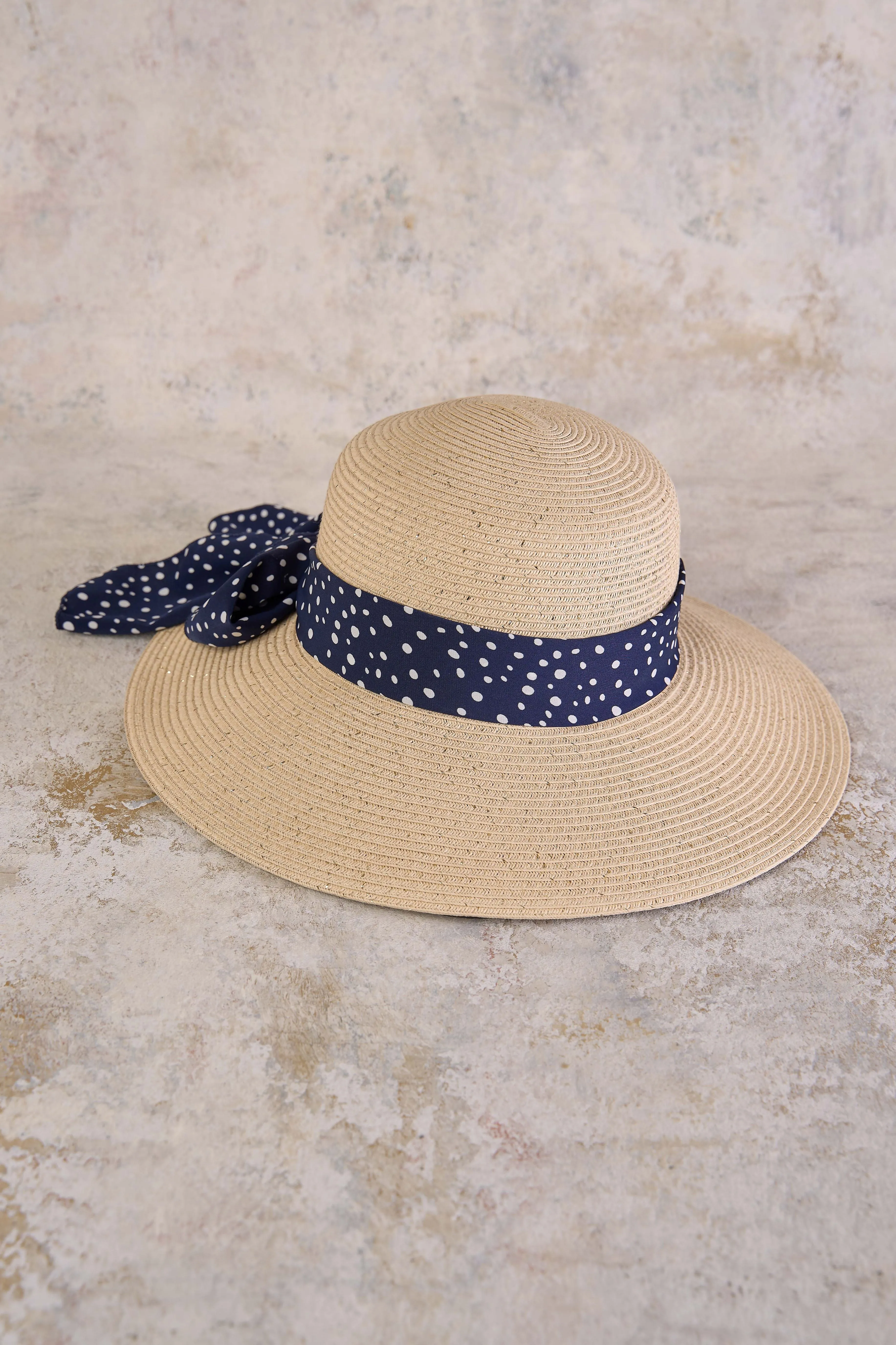 Polka Trim Sunhat - Multi